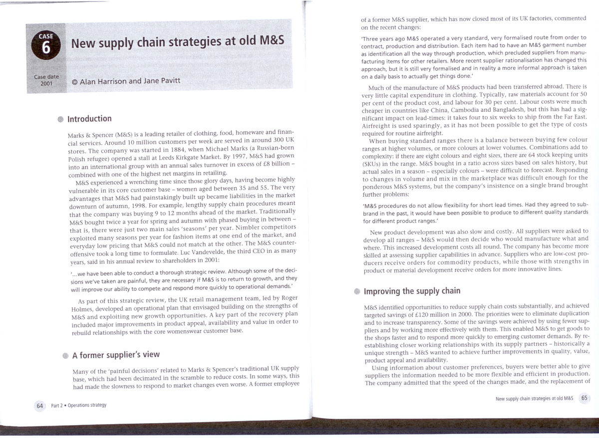 Case D Case study Principles Of Operations Management Studocu