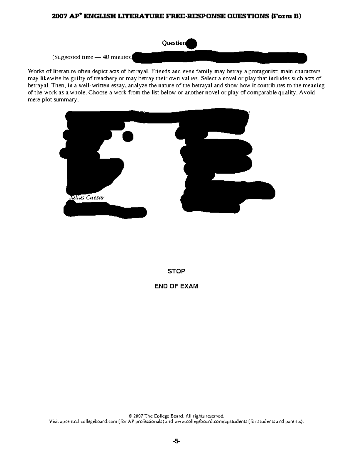 Ap Lit Free Response Questions - l0n7xim
