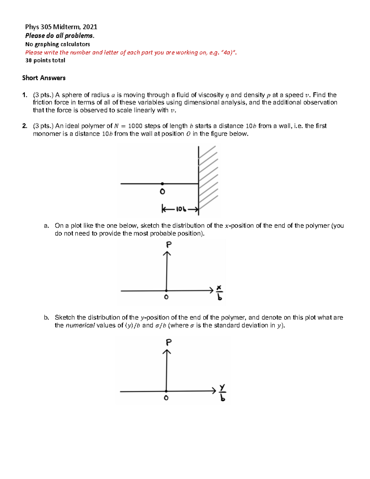 Midterm questions-For Posting - Phys 305 Midterm, 2021 Please do all ...