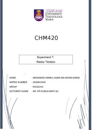 Pdf-laboratory-report-experiment-5-chm476 compress - CHM 476CHM 476 ...