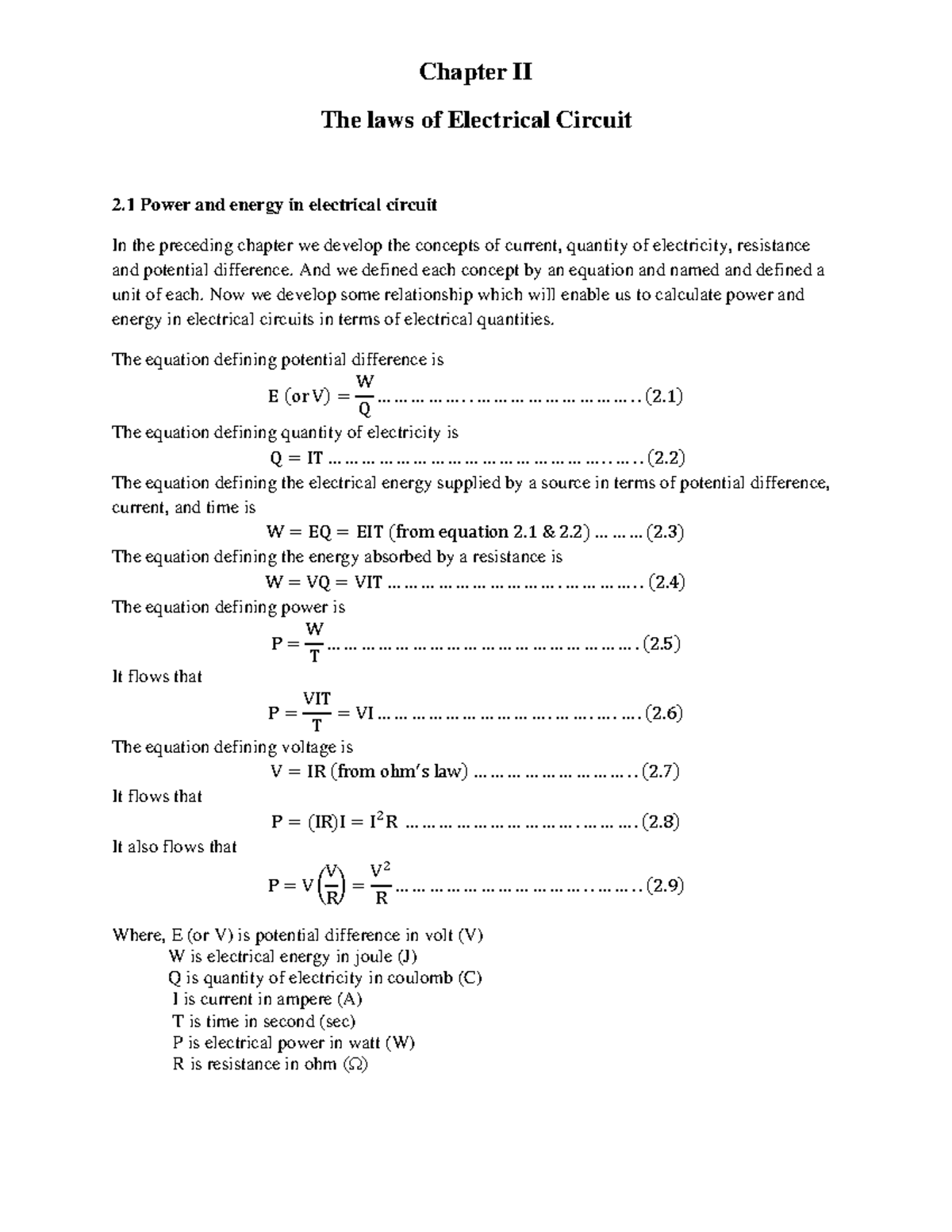 Chapter-02 - I need this for my Electrical Circuit course - Chapter II ...
