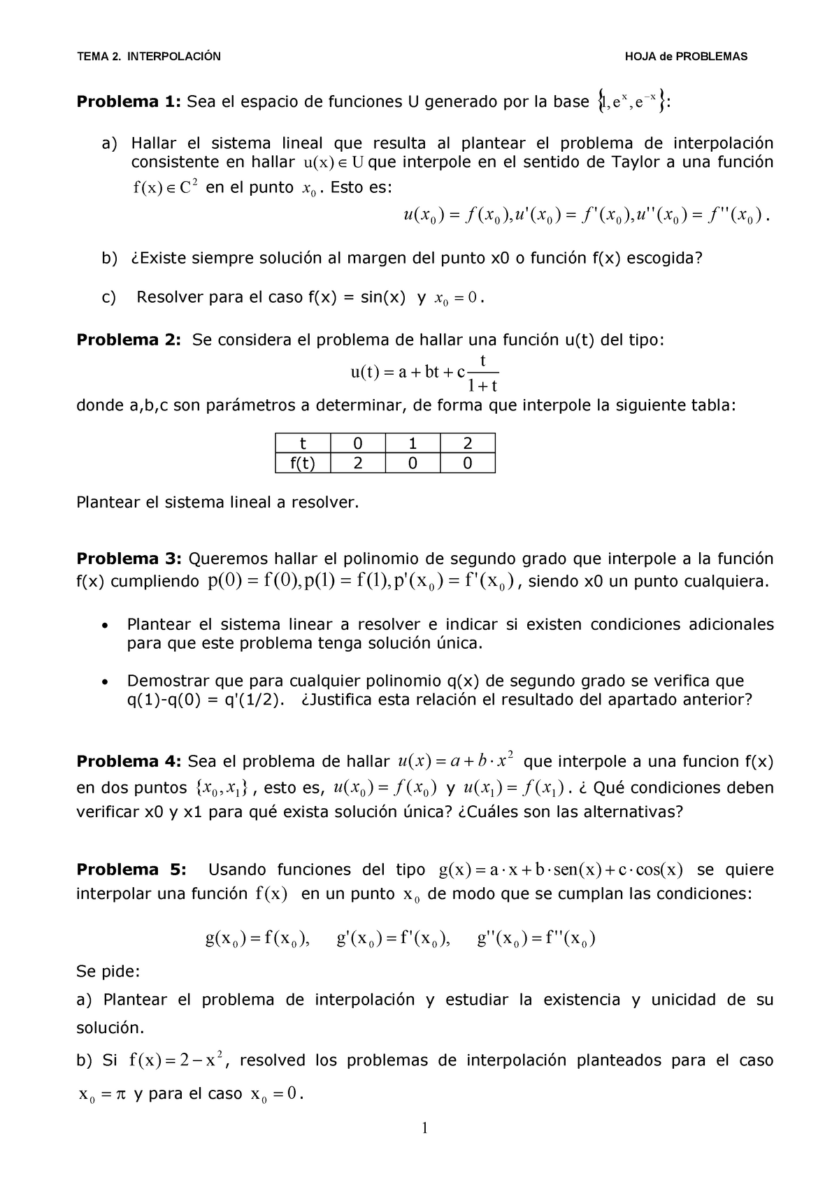 Tema2 Prob Algoritmica Numerica Upm Studocu