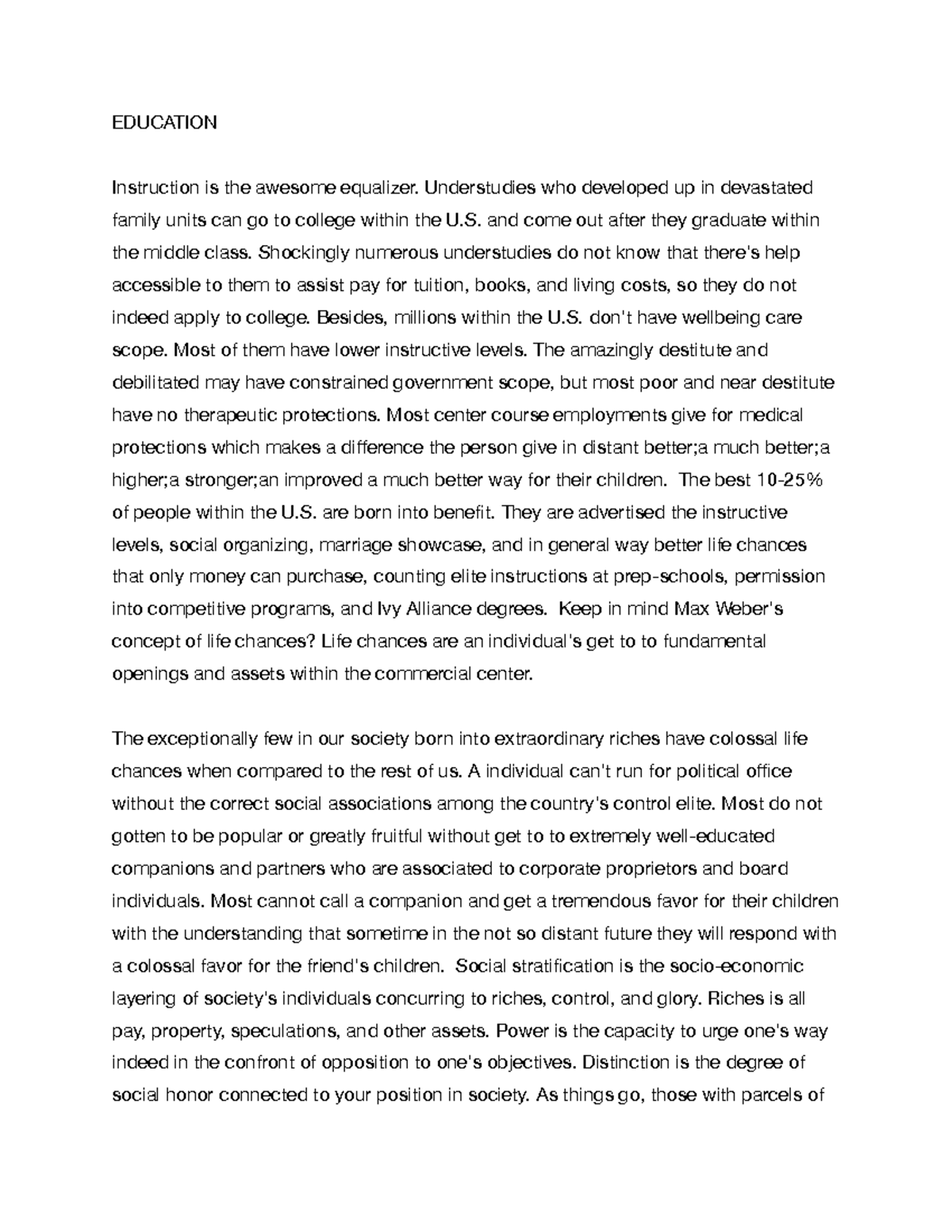Note sos 12 - EDUCATION - EDUCATION Instruction is the awesome ...