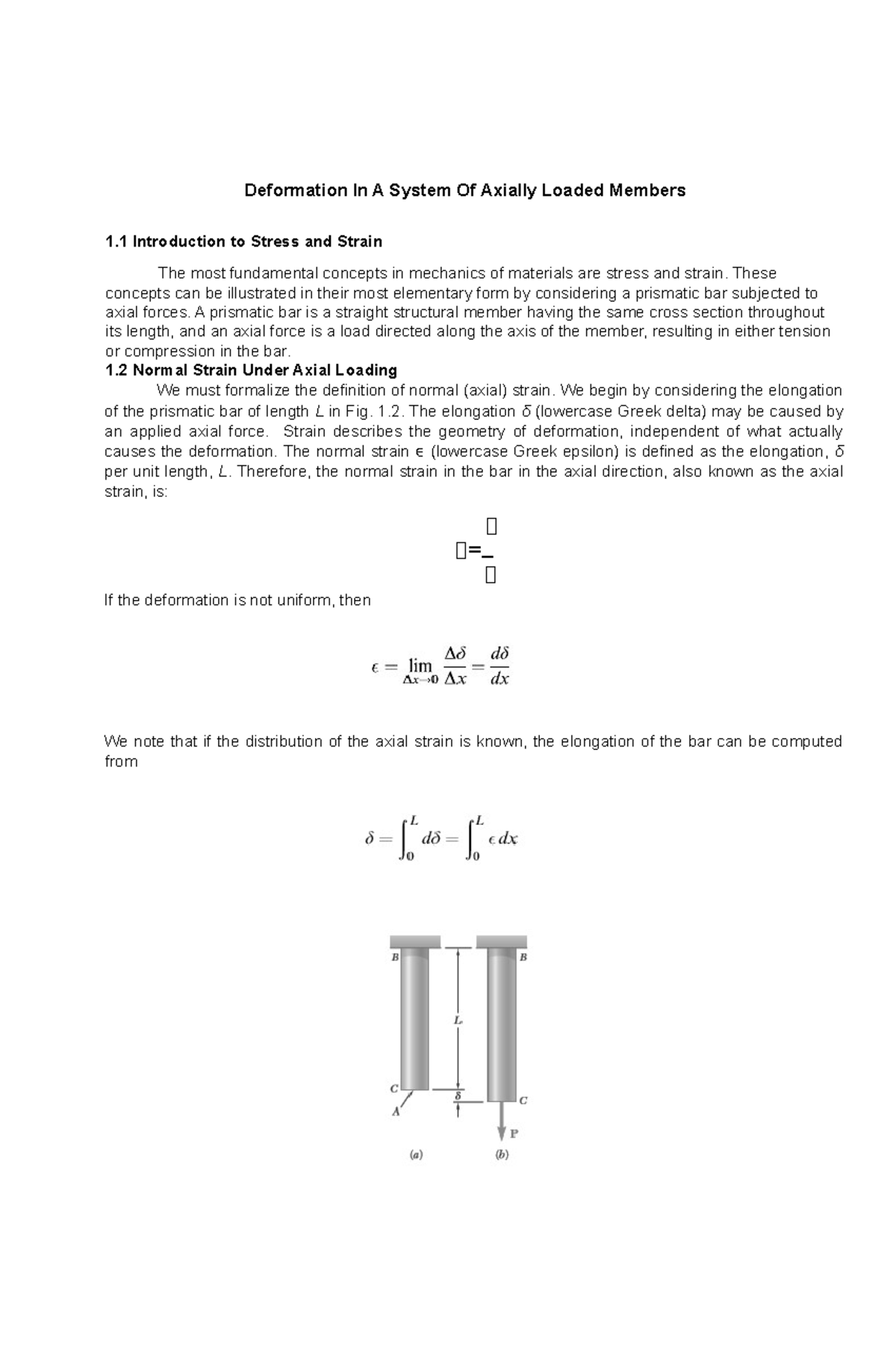 Deformation In A System Of Axially Loaded Members - These Concepts Can ...