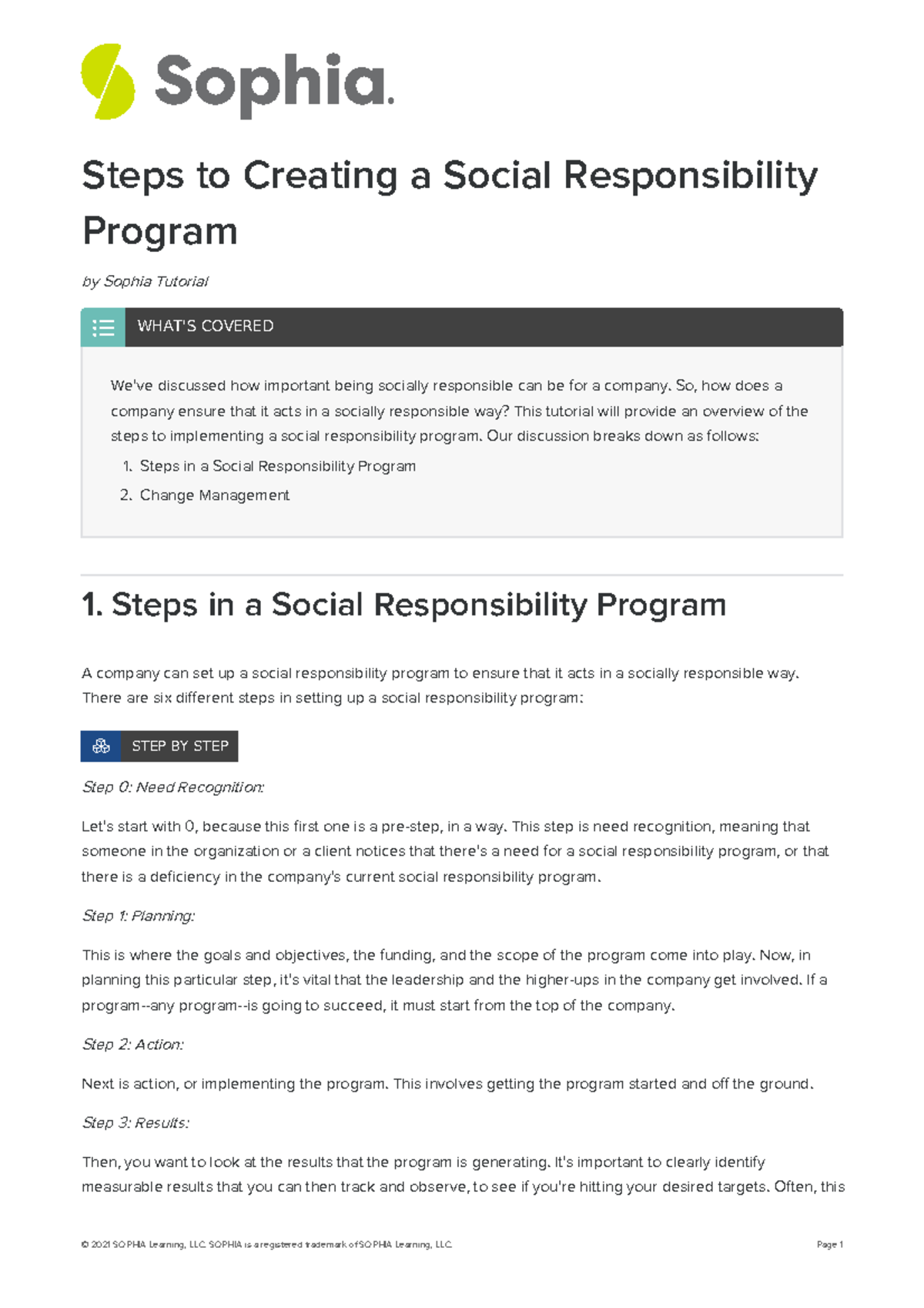 Steps to creating a social responsibility program 2 - Steps to Creating ...
