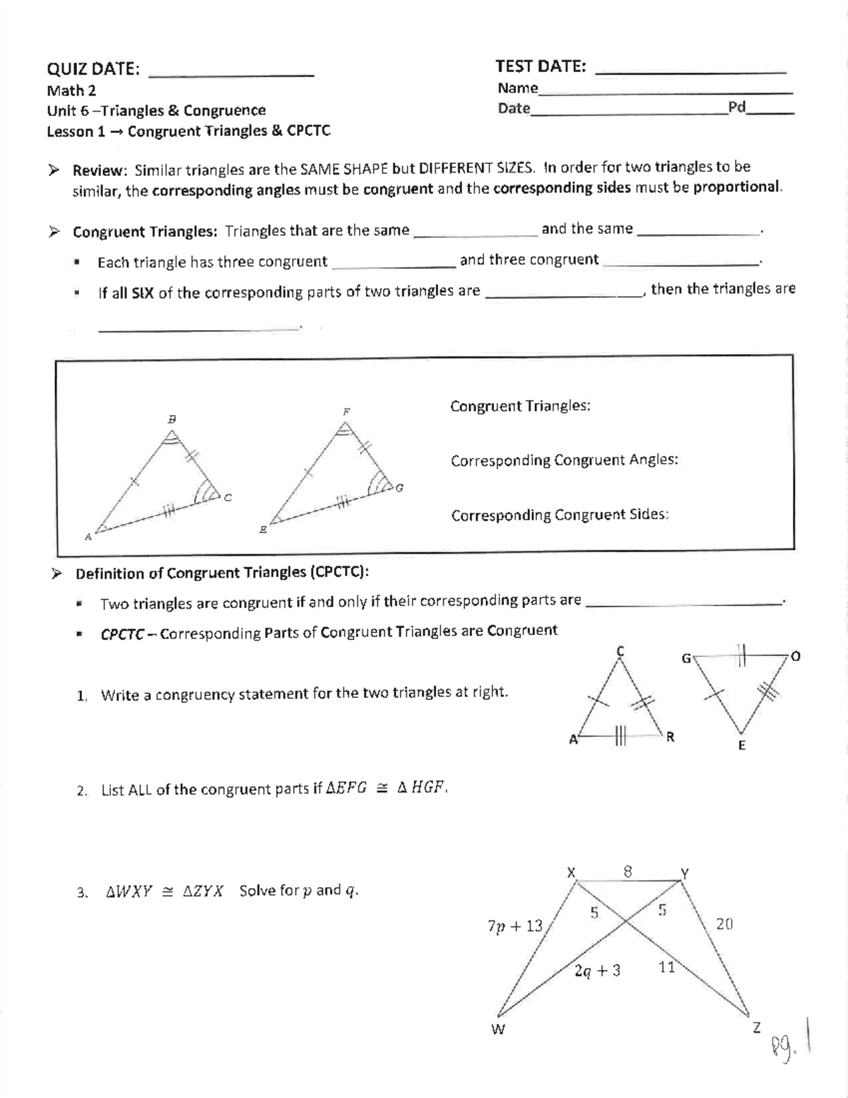 Mth2unit6 blank packet - econometrics - NUM - Studocu