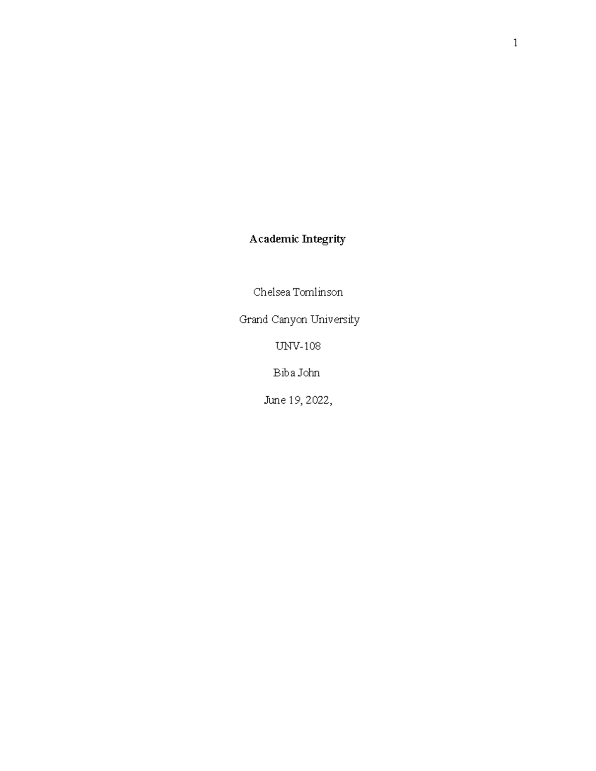 Grand Canyon University Academic Calendar