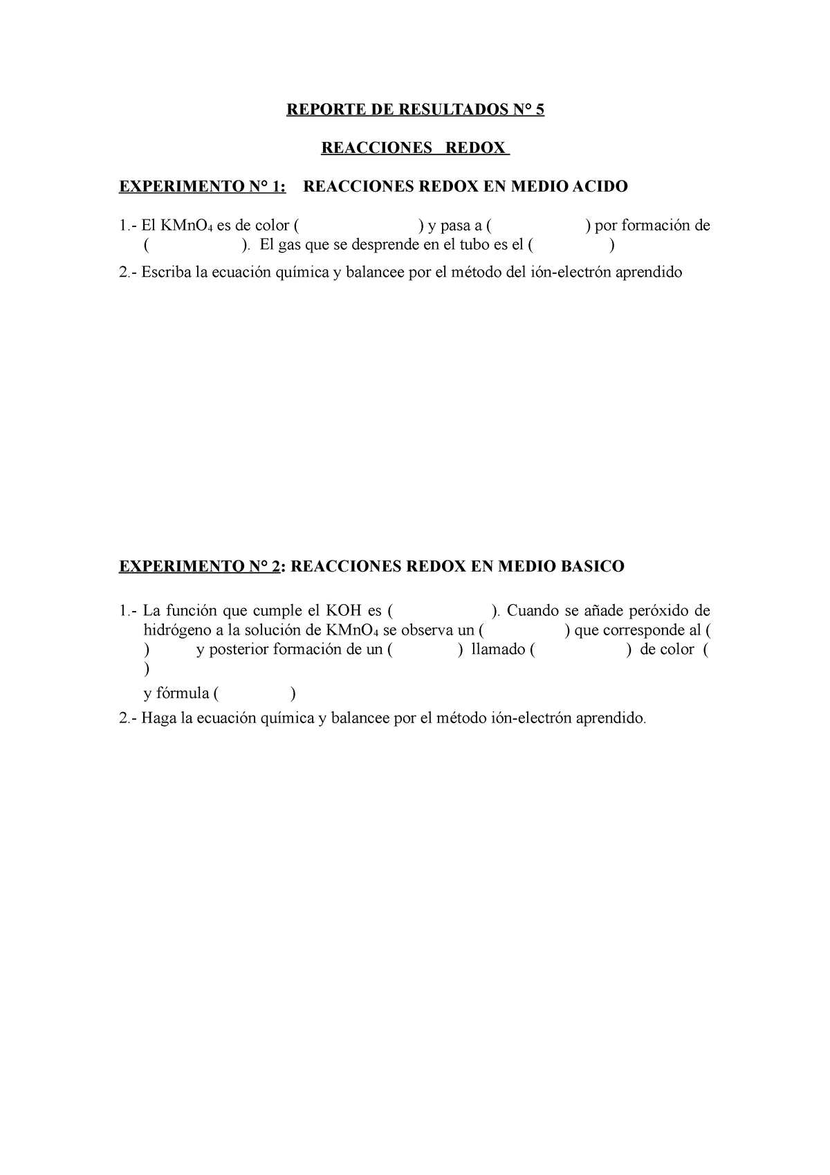 Reporte DE Resultados N°5 - Fisica 2022 B - REPORTE DE RESULTADOS N° 5 ...