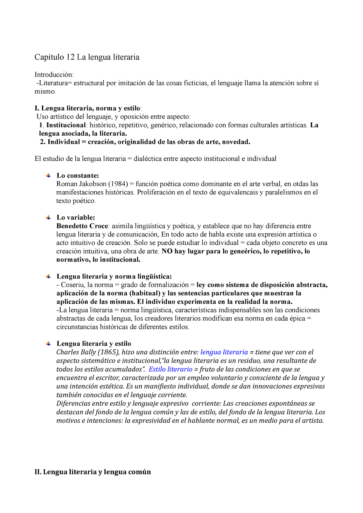 La abstracción como problema lingüístico en la literatura