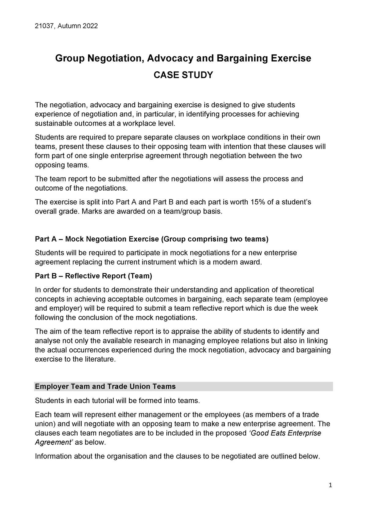 negotiation case study between two companies