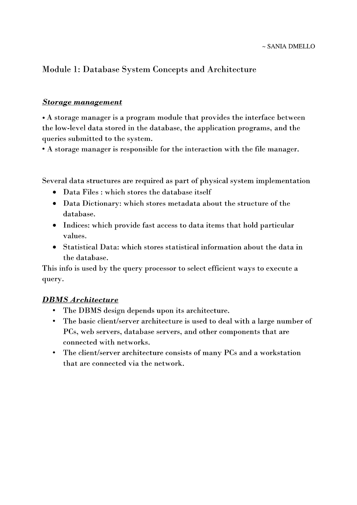 DBMS Module 1 - Introduction To Dbms - Dbms Dbms Dbms - Studocu