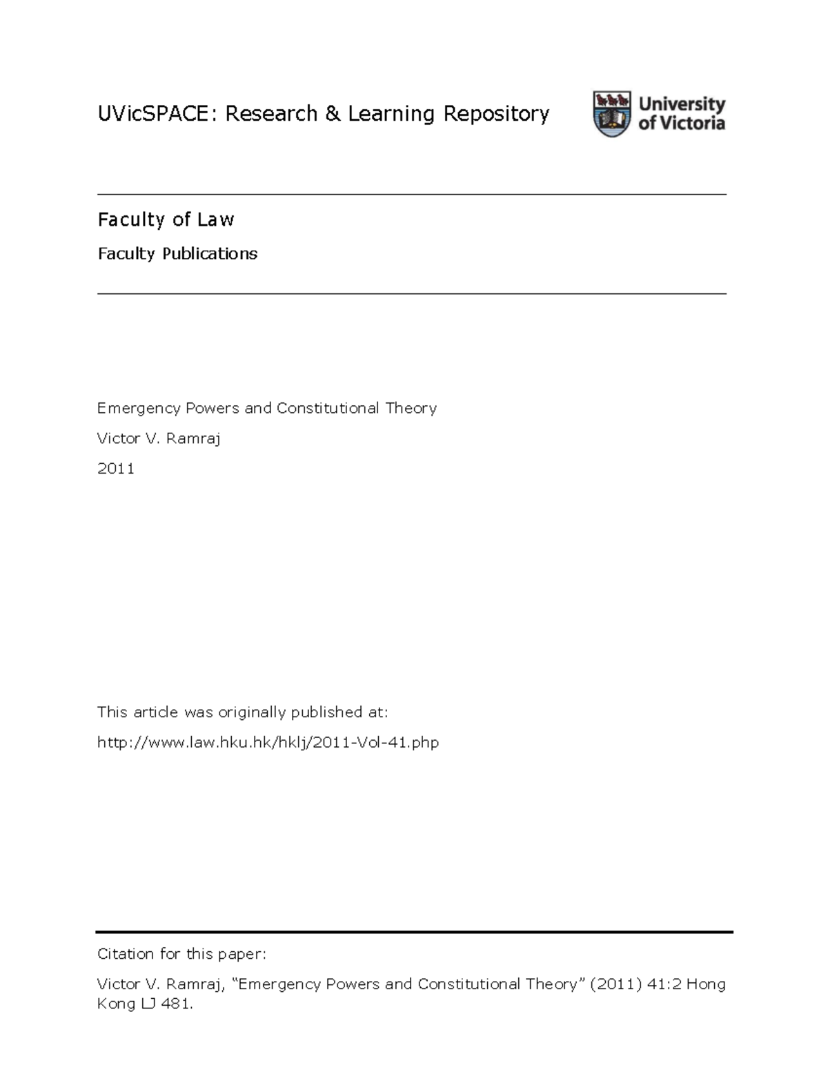 2011-ramraj-victor-emergency-powers-and-constitutional-theory-hong-kong