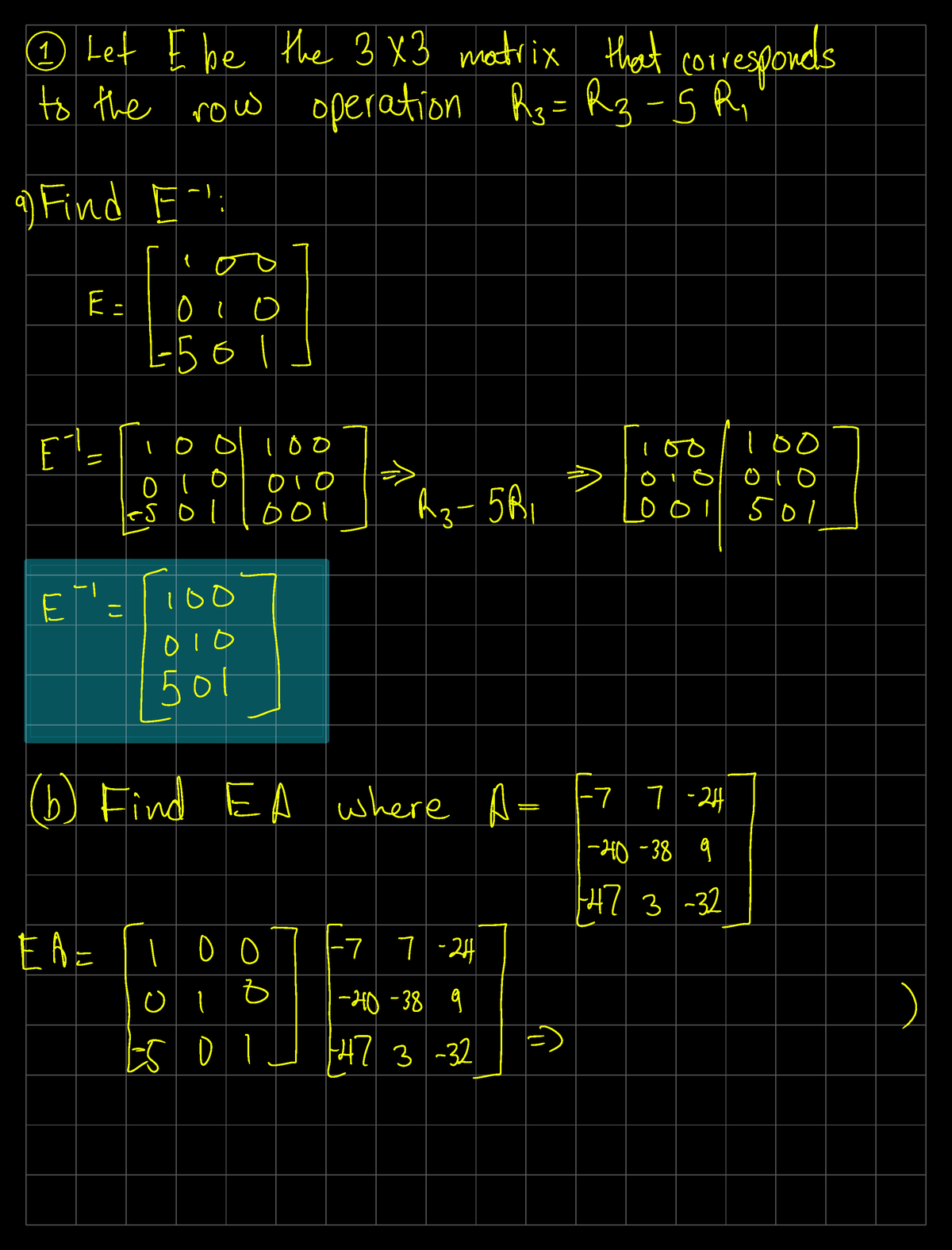 2.5-Elementary Matrices - I Let E Be The 3 3 Matrix That Corresponds To ...