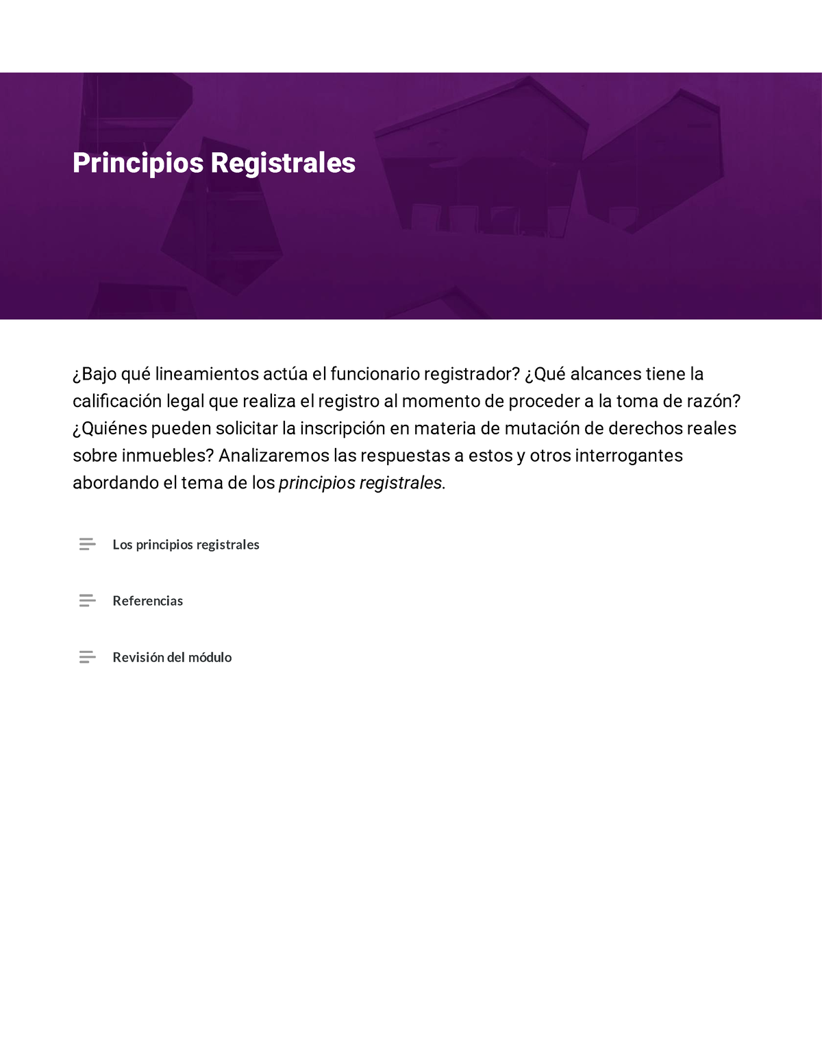 Principios Registrales - Los Principios Registrales Referencias ...