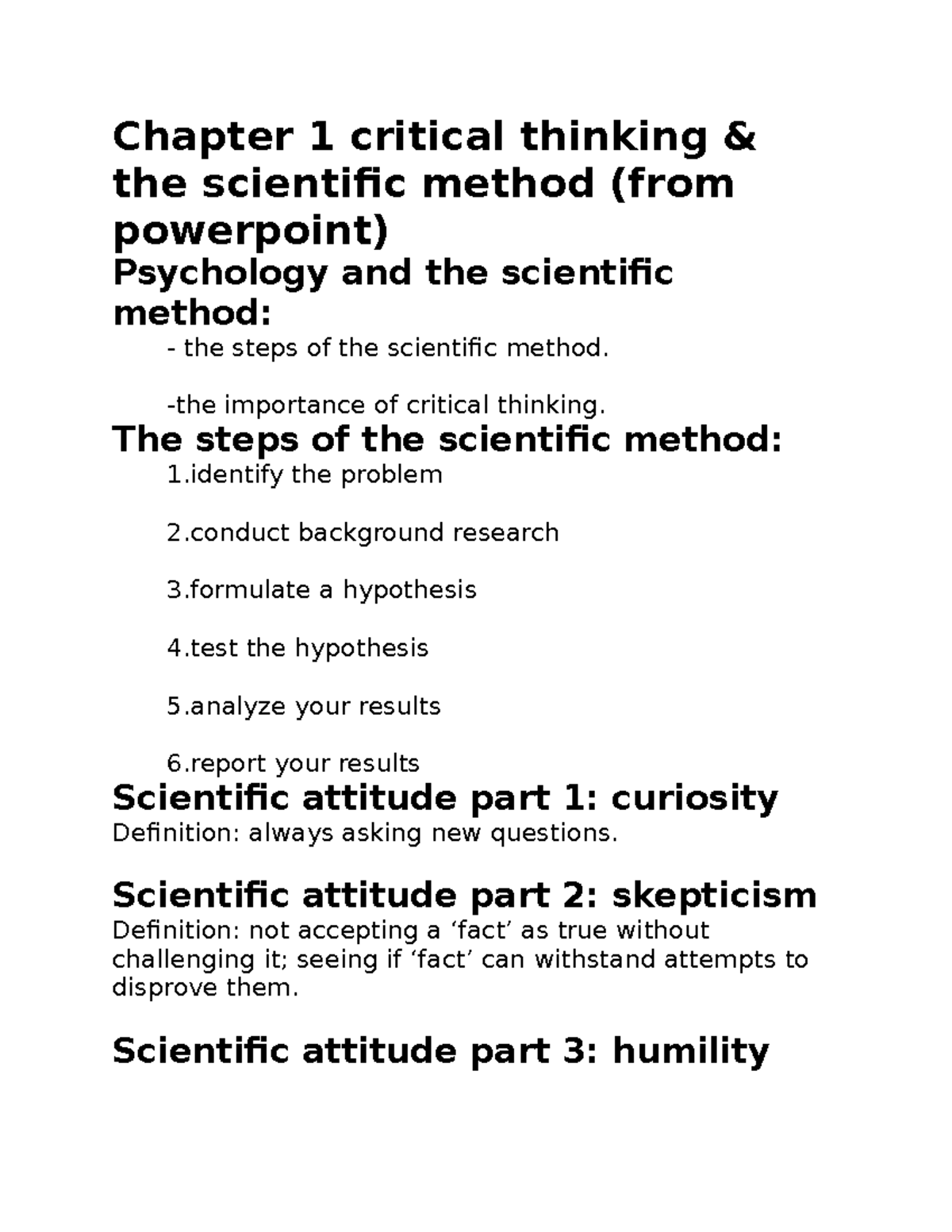 critical thinking chapter 1 summary