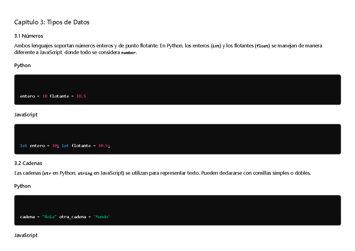Capítulo 3 Tipos de Datos - En Python, los enteros (int) y los ...