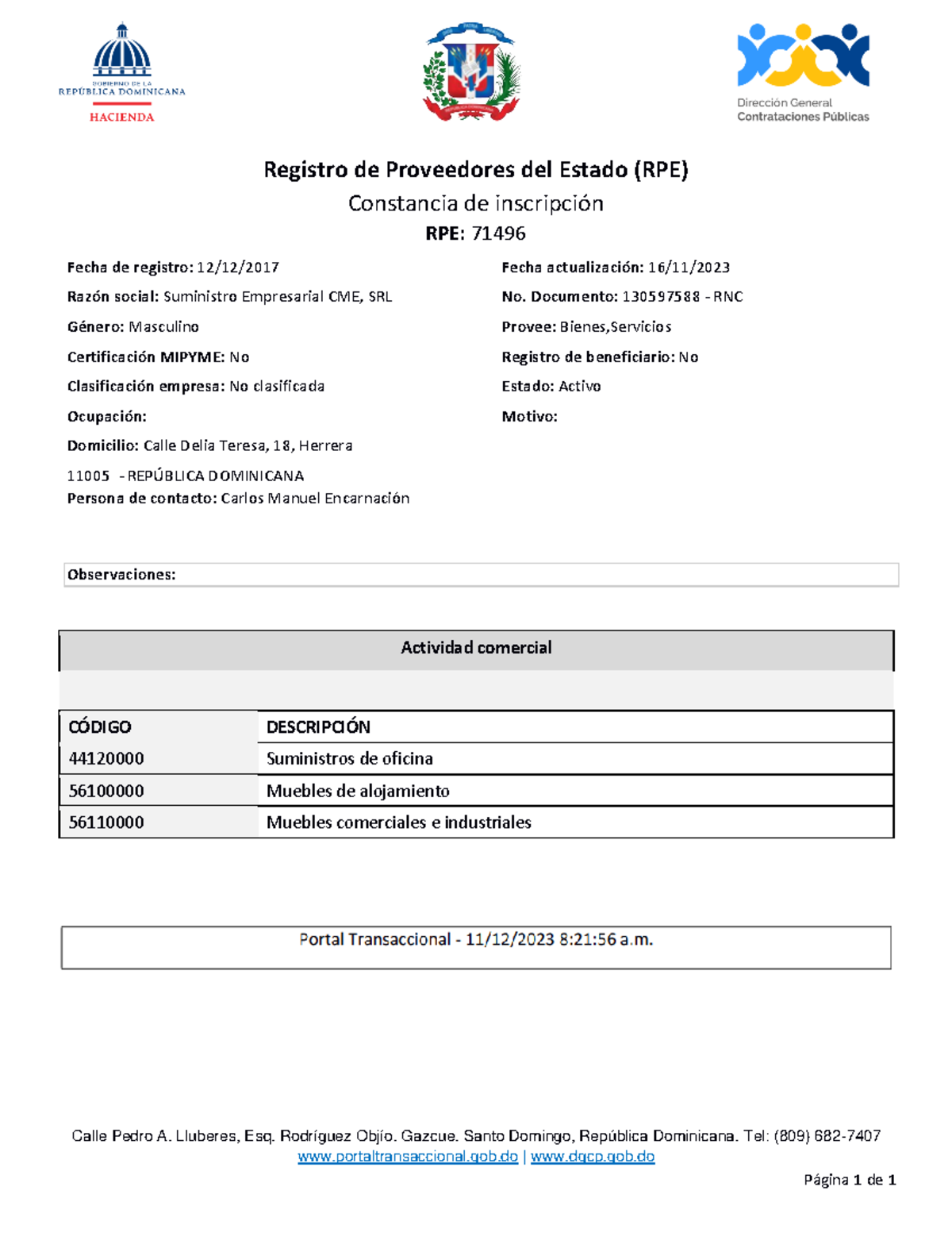 Constancia de Inscripcion RPE 11 12 2023 8 17 a.m - Registro de ...