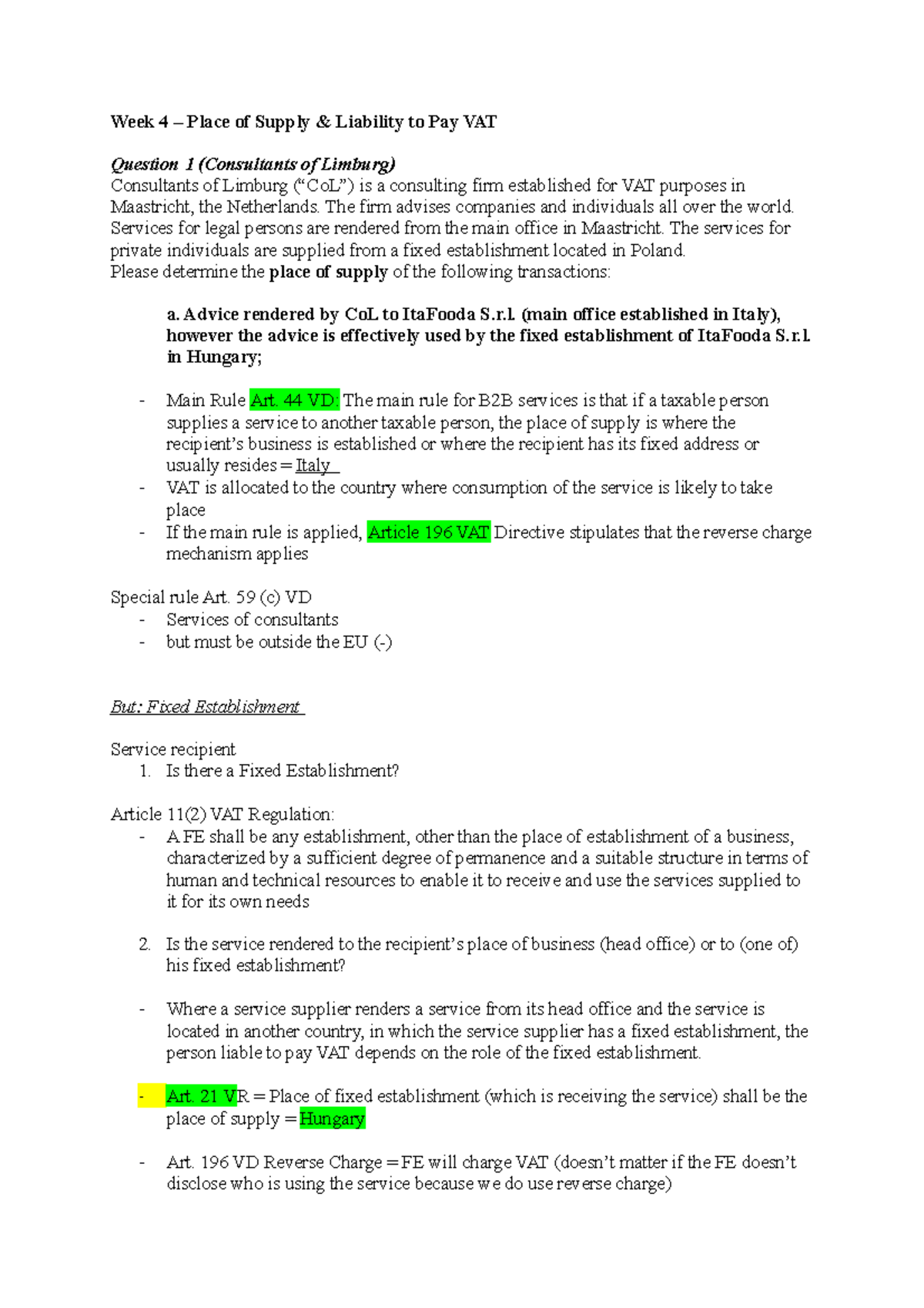 assignment of debt vat