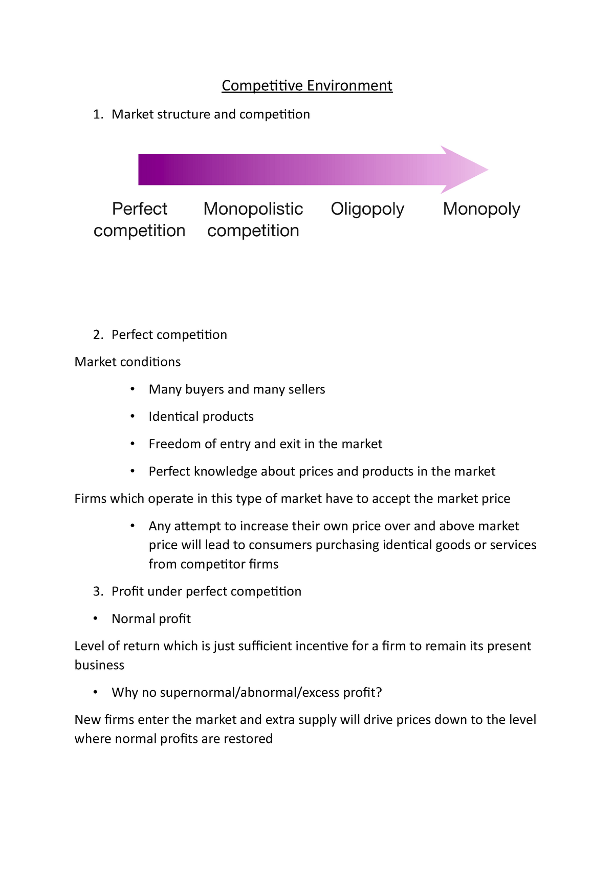 competition environment case study