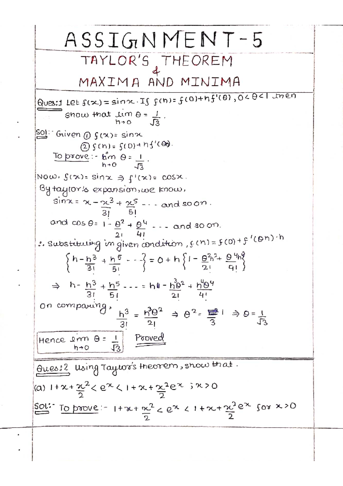 mathematics for management assignment oum