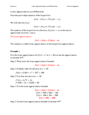 Notes Calculus I Section 4.4 Mean Value Theorem - Section 4. 4 : Mean ...