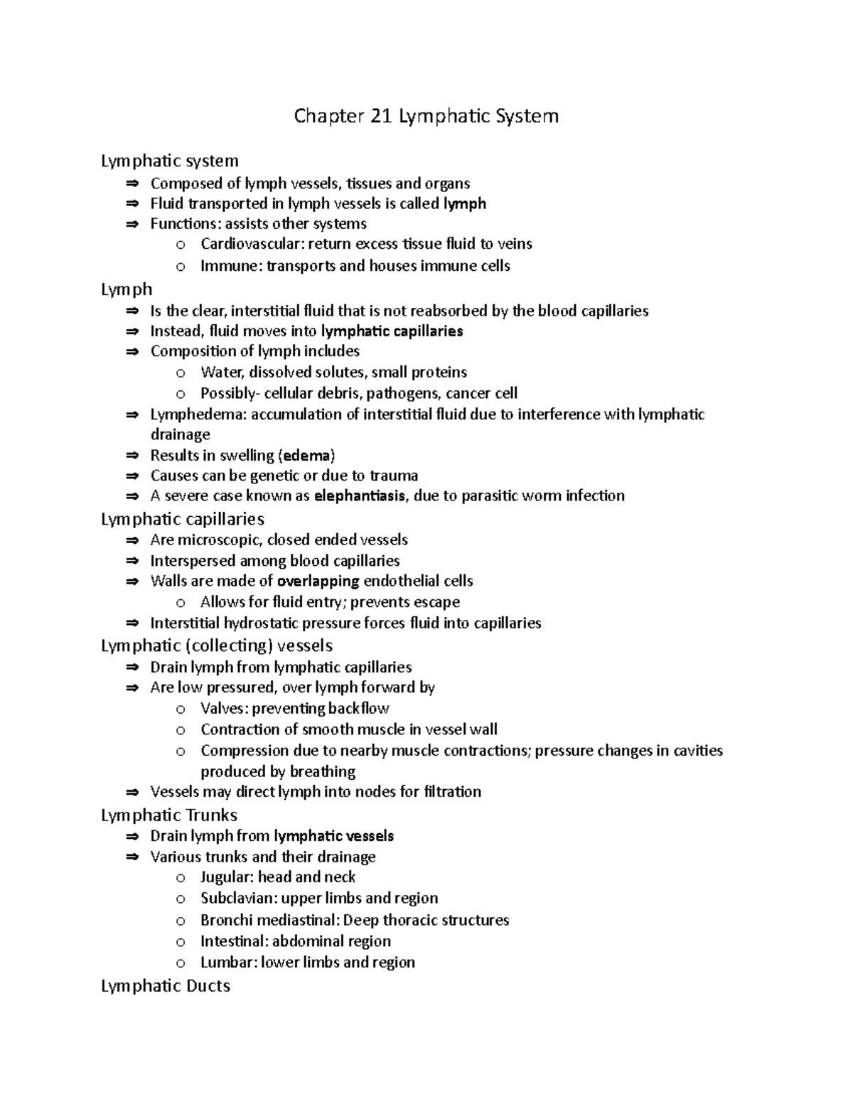 Chapter 21 Lymphatic System - Chapter 21 Lymphatic System Lymphatic ...