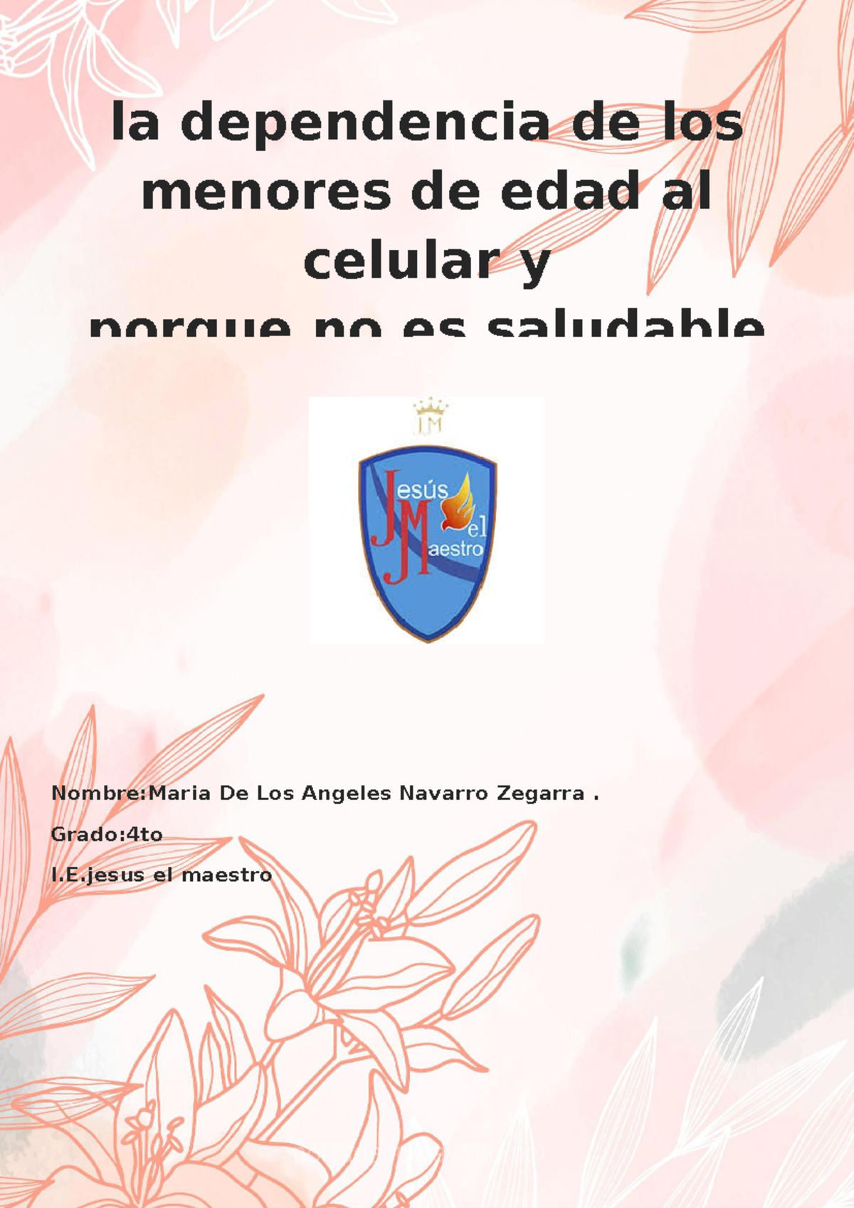 SI NO Pagas TE Cacho - Nombre:Maria De Los Angeles Navarro Zegarra ...