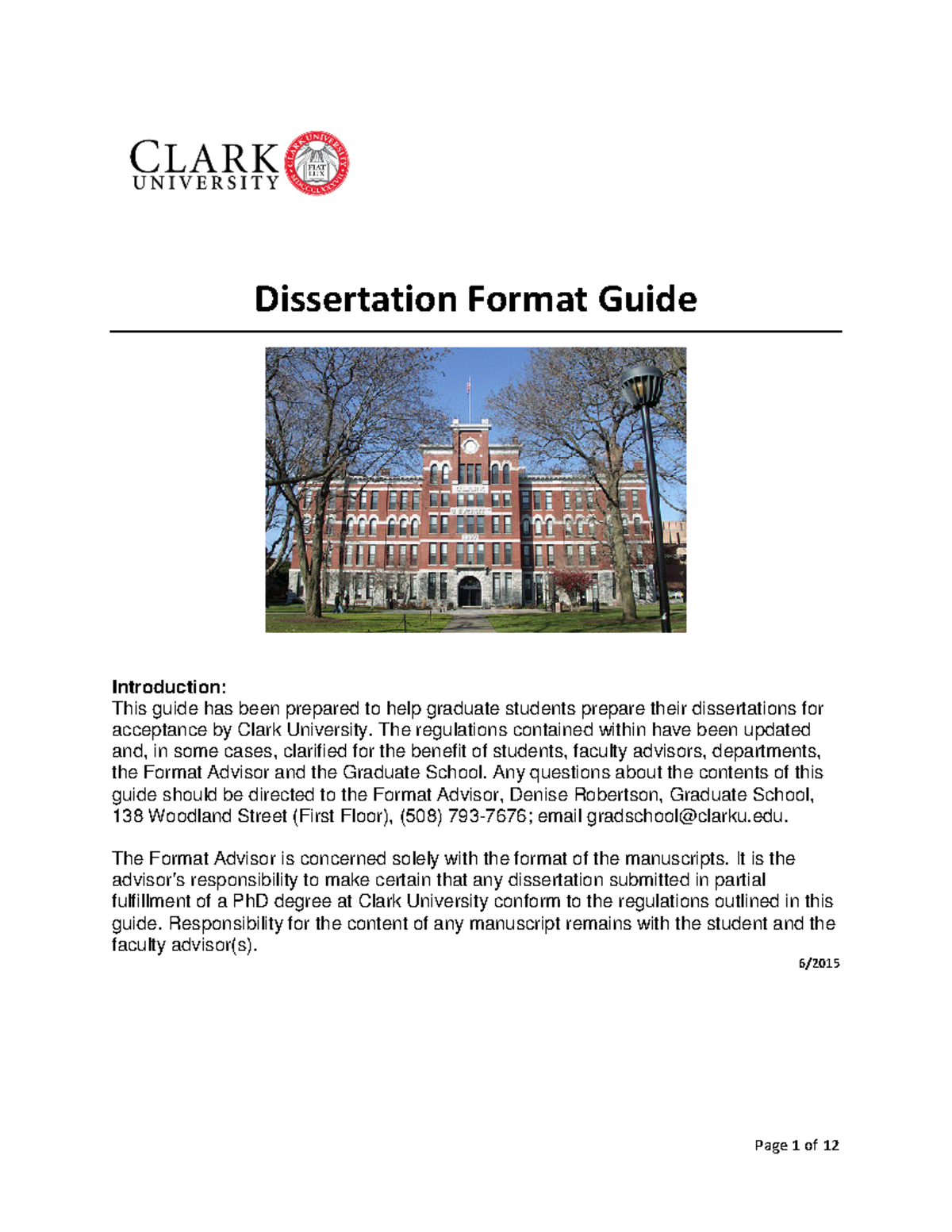 Dissertation-format-guide - Dissertation Format Guide Introduction ...