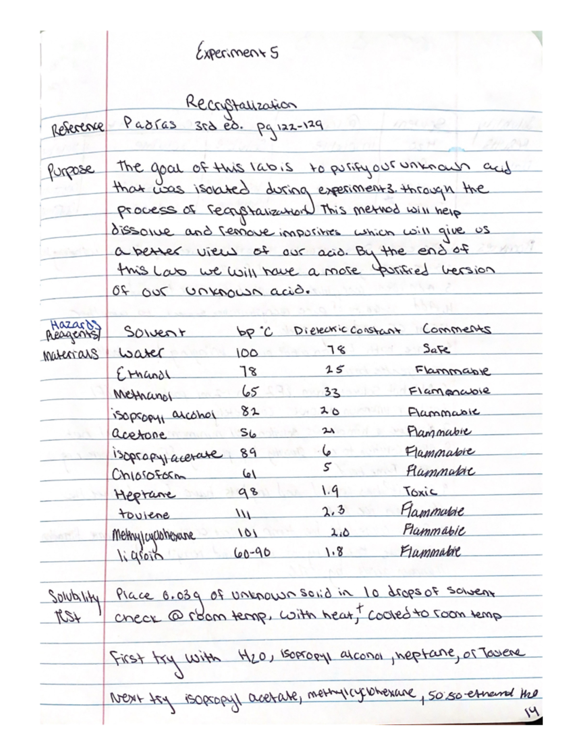 Experiment 5 Chem 216 - CHEM 216 - Studocu