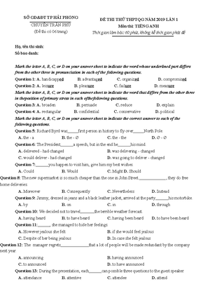 Toeic listening reading sample test - SAMPLE TESTS PAPER-DELIVERED ...