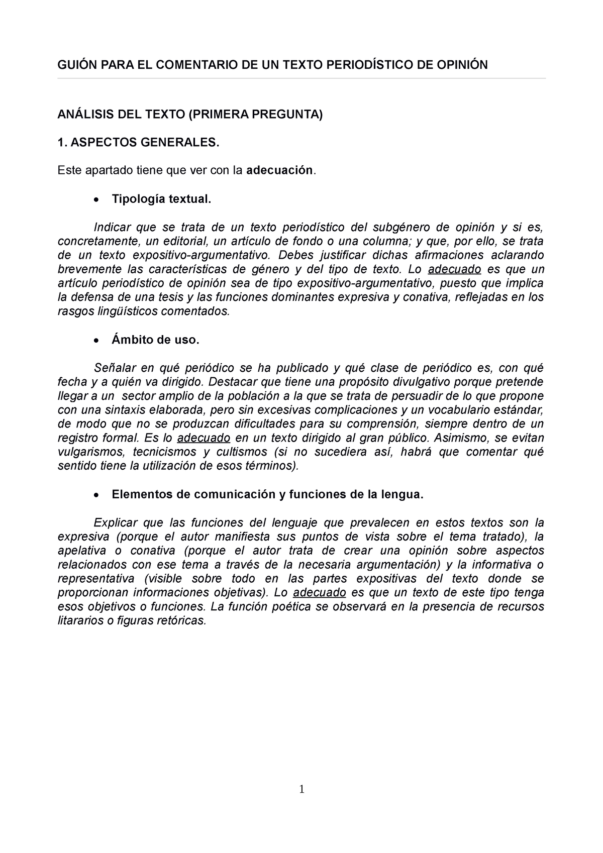 Ebau Canarias Lengua Y Literatura GuiÓn Para El Comentario De Un