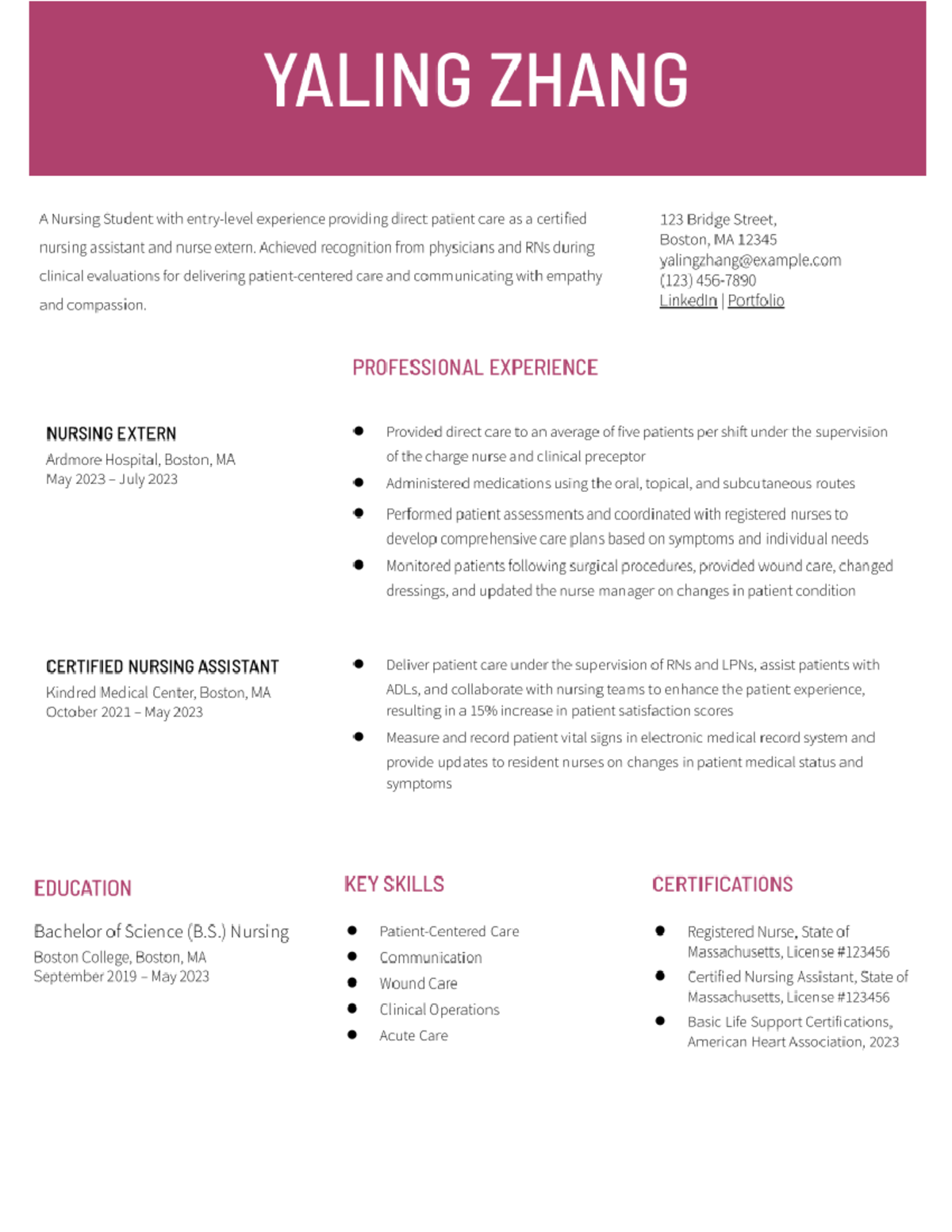 Nursing-Student Example-2-2 - Studocu