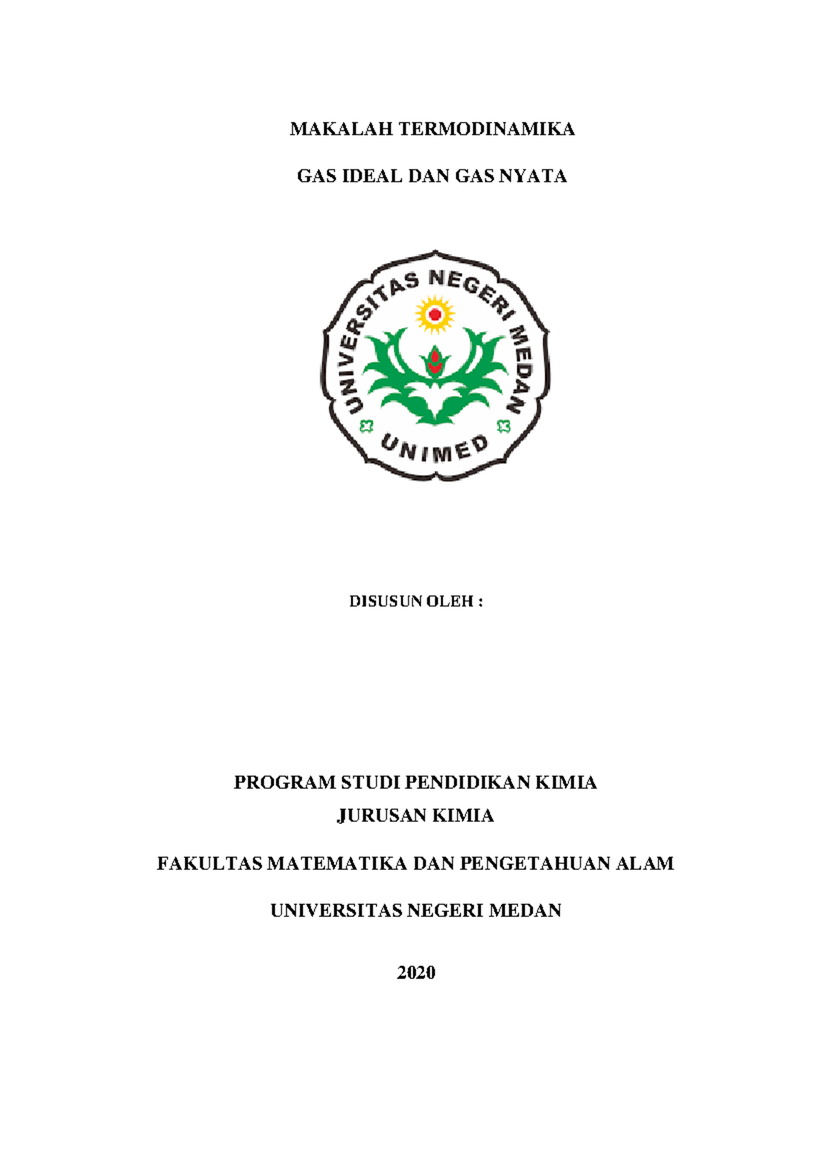 Termodinamika GAS Ideal DAN GAS Nyata - MAKALAH TERMODINAMIKA GAS IDEAL ...