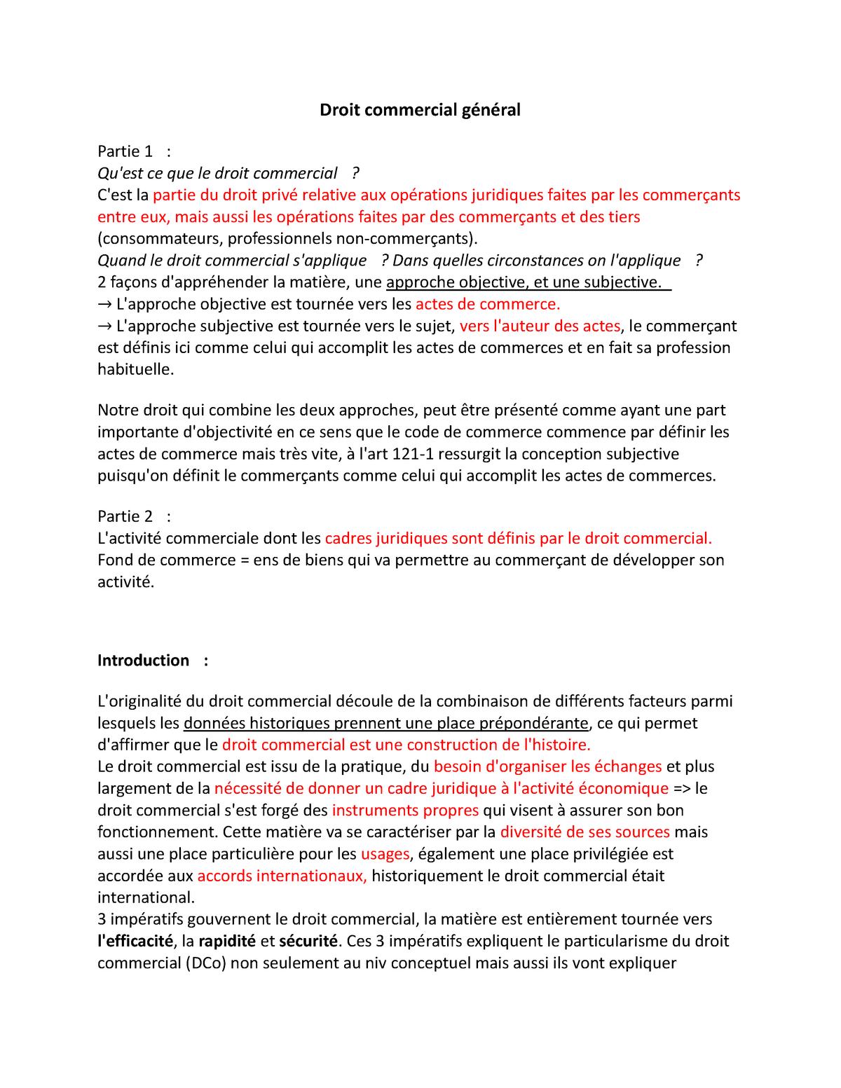 dissertation cours droit commercial pdf