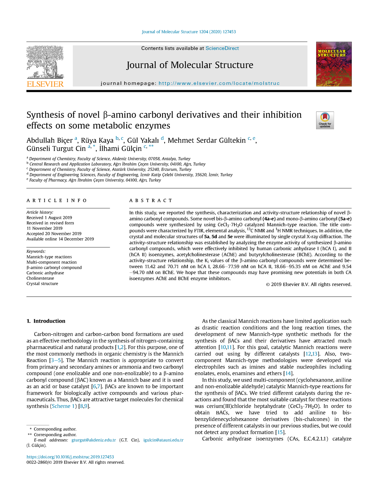 Synthesis B-amino Carbonyl - Synthesis Of Novel B-amino Carbonyl ...