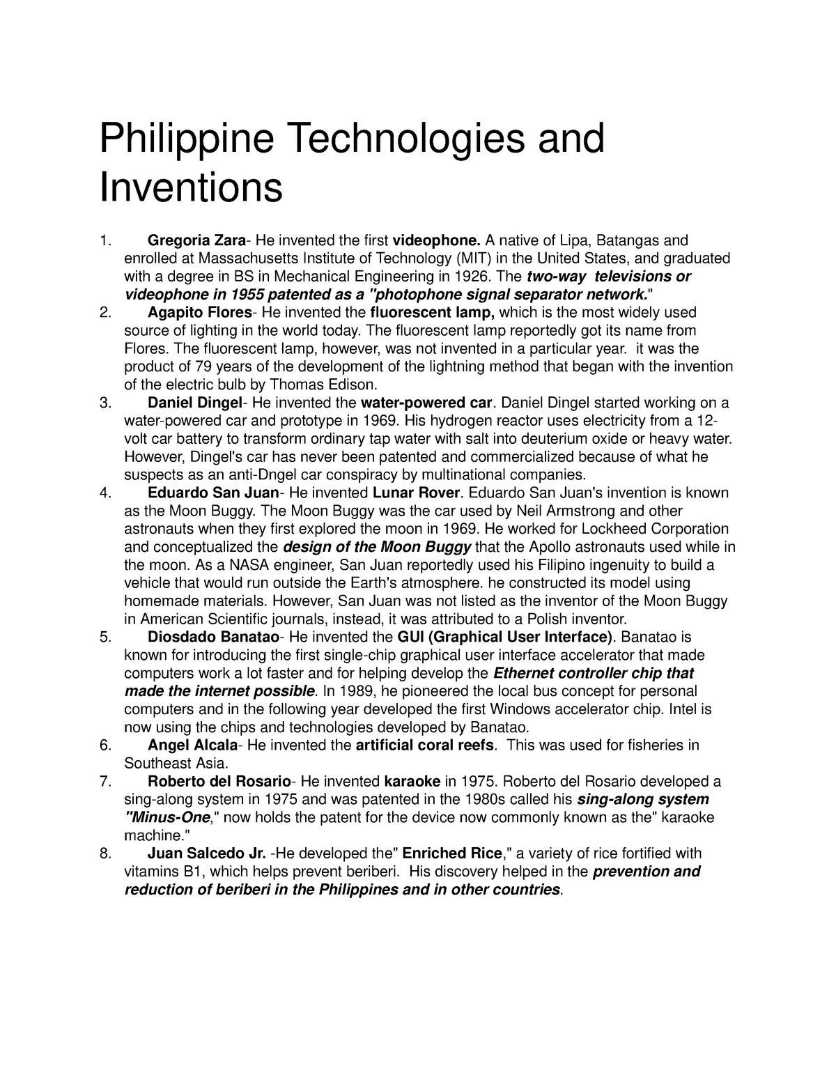 essay about technological innovation in the philippines