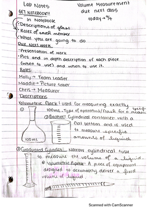 CHM 110 Experiment 2 - Completed Lab - CHM 110 Experiment/Lab 2 Density ...