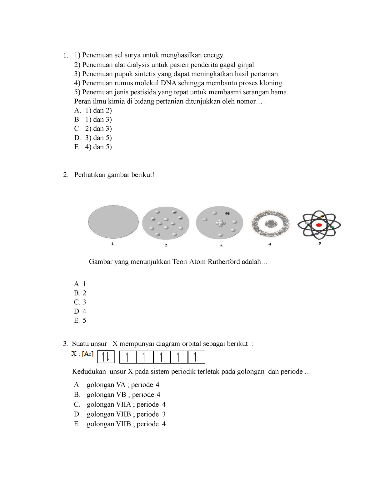 SOAL USBN 2019 Kimia-1 - Kimia - Science - SMA Negeri 10 Fajar Harapan ...