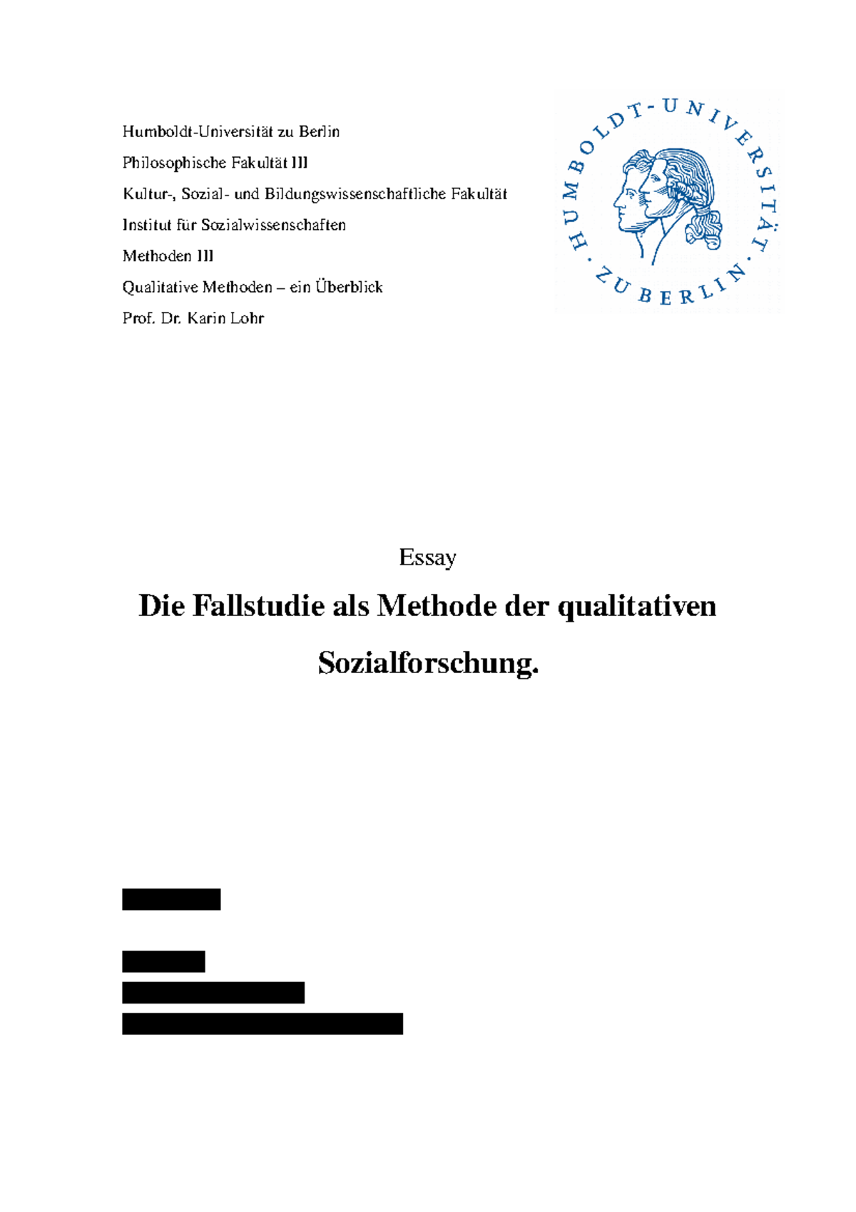 Die Fallstudie Als Methode Der Qualitativen Sozialforschung ...