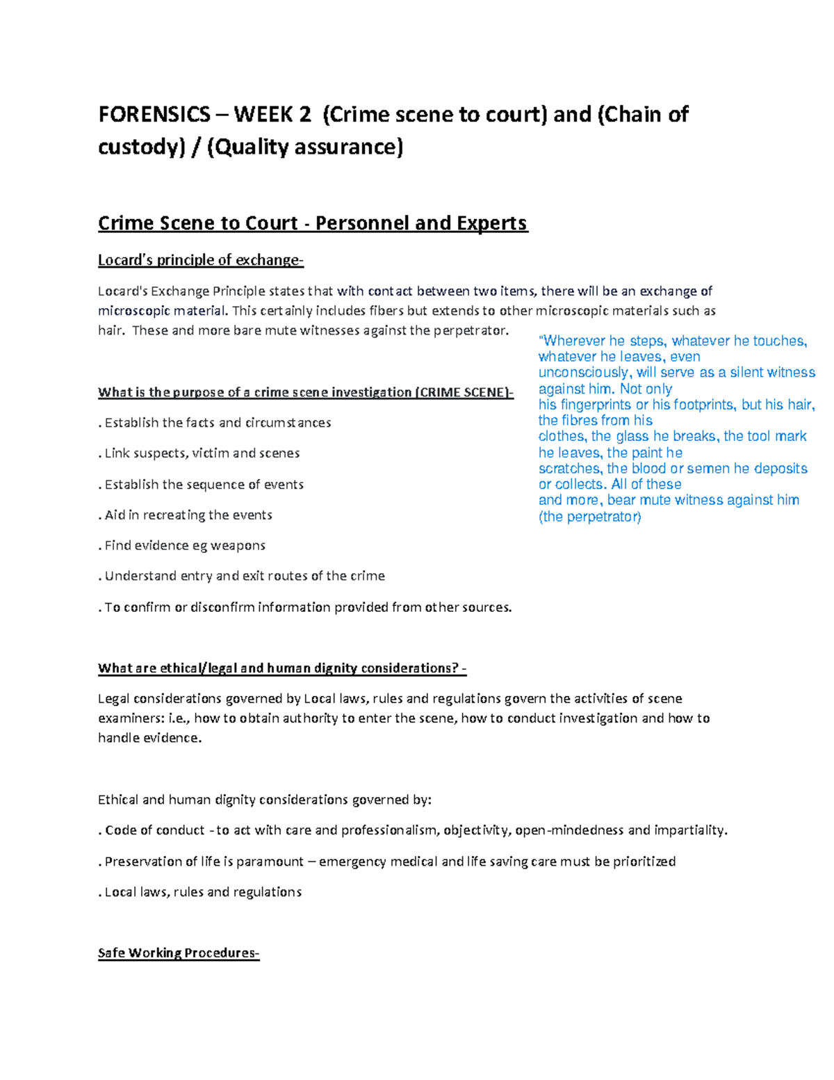 Week 2 - Learn all the notes i summerised the specific and important ...