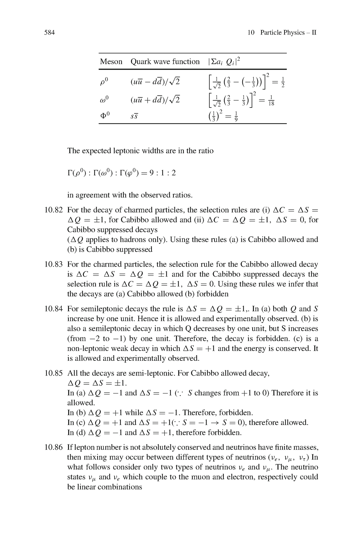 Modern Physics Notes (55) - 584 10 Particle Physics – II Meson Quark ...