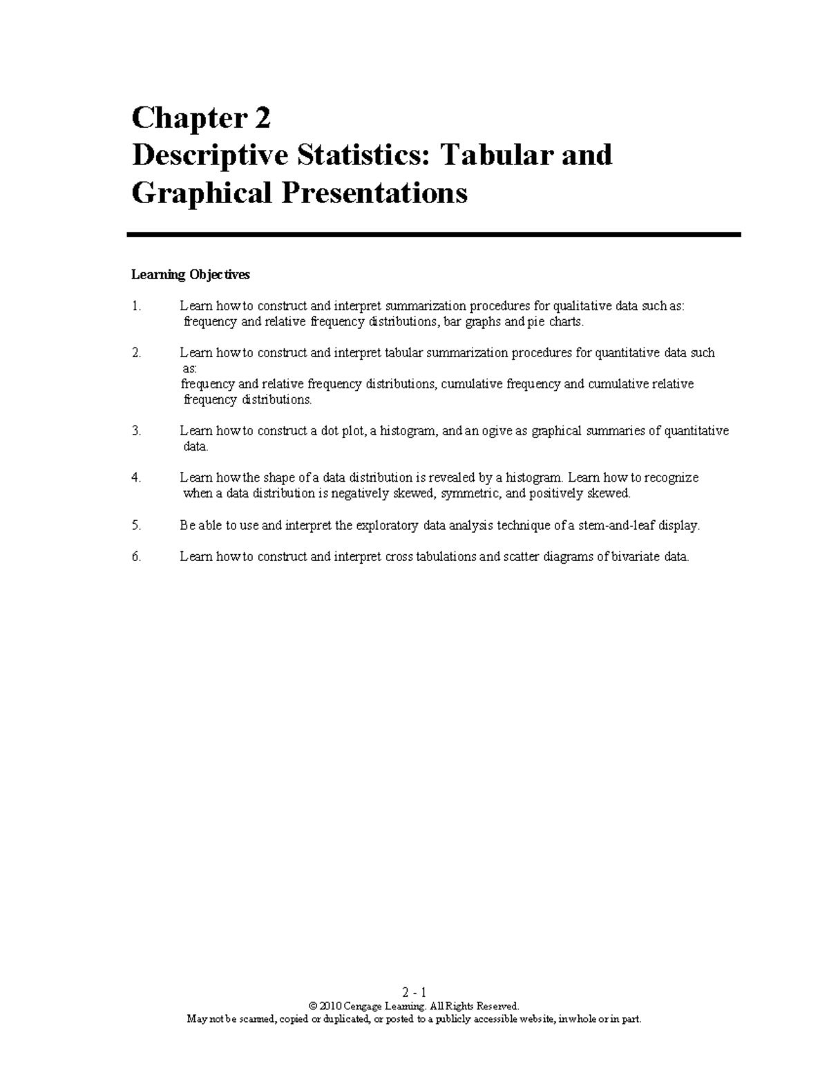 SBE11E Chapter 02 - Chapter 2 Descriptive Statistics: Tabular And ...