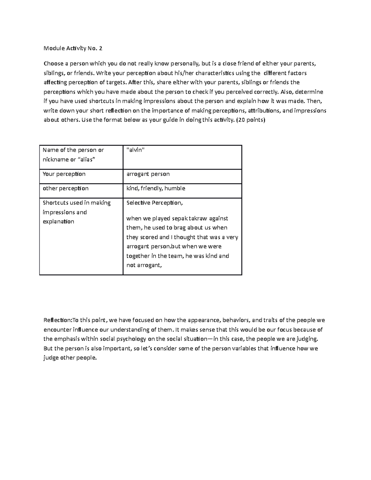 Module Activity-WPS Office 2 - Module Activity No. 2 Choose a person ...