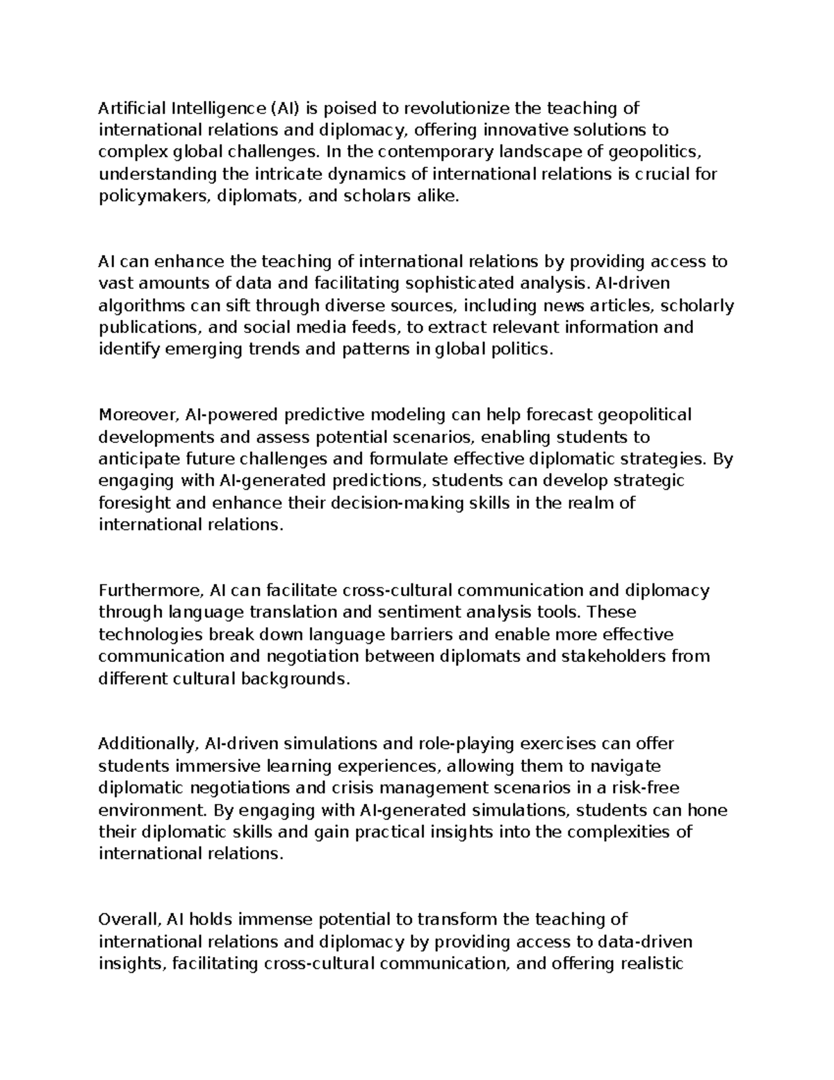 Artificial Intelligen 84 - Artificial Intelligence (AI) is poised to ...
