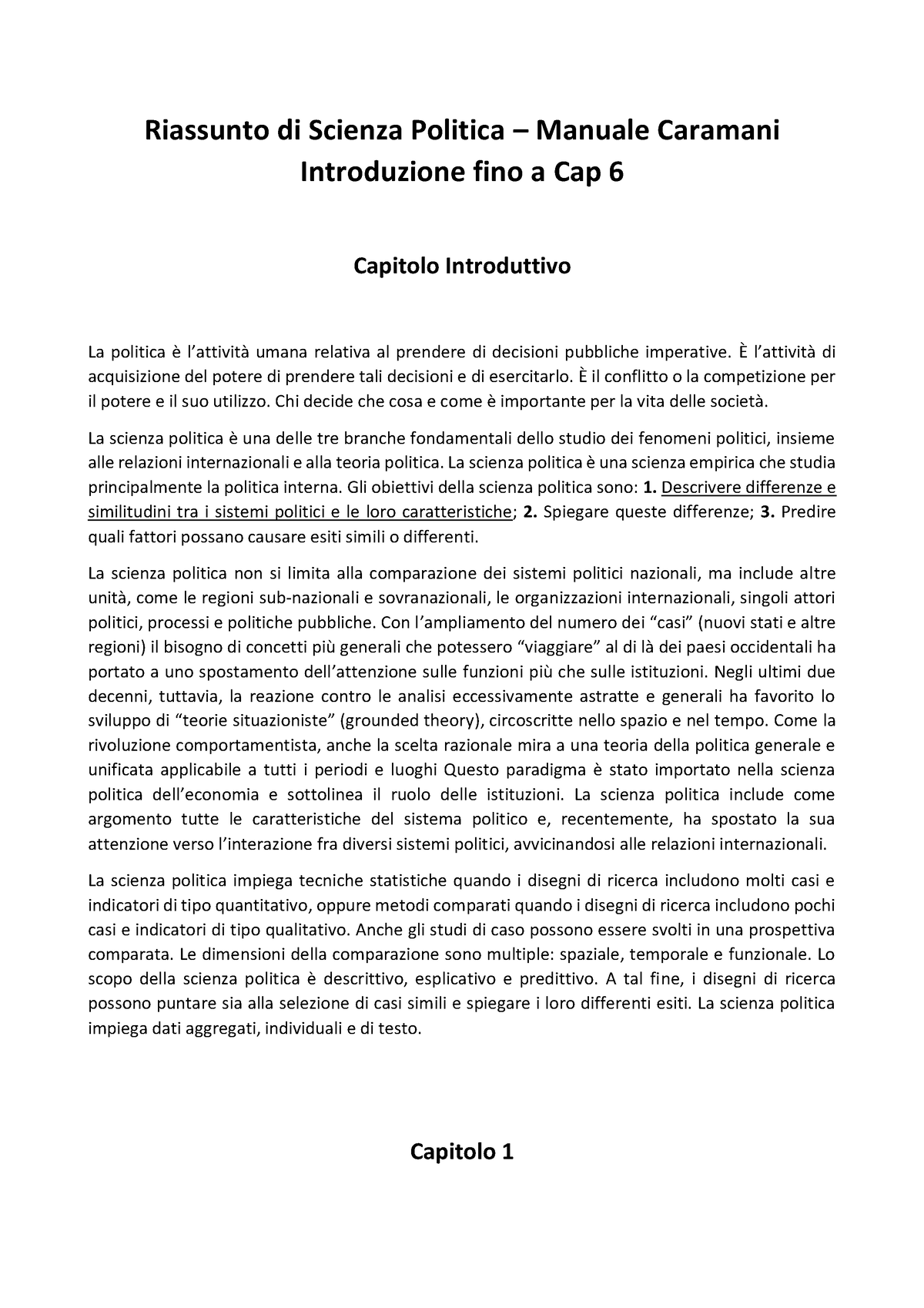 Riassunto Scienza Politica - Riassunto Di Scienza Politica – Manuale ...