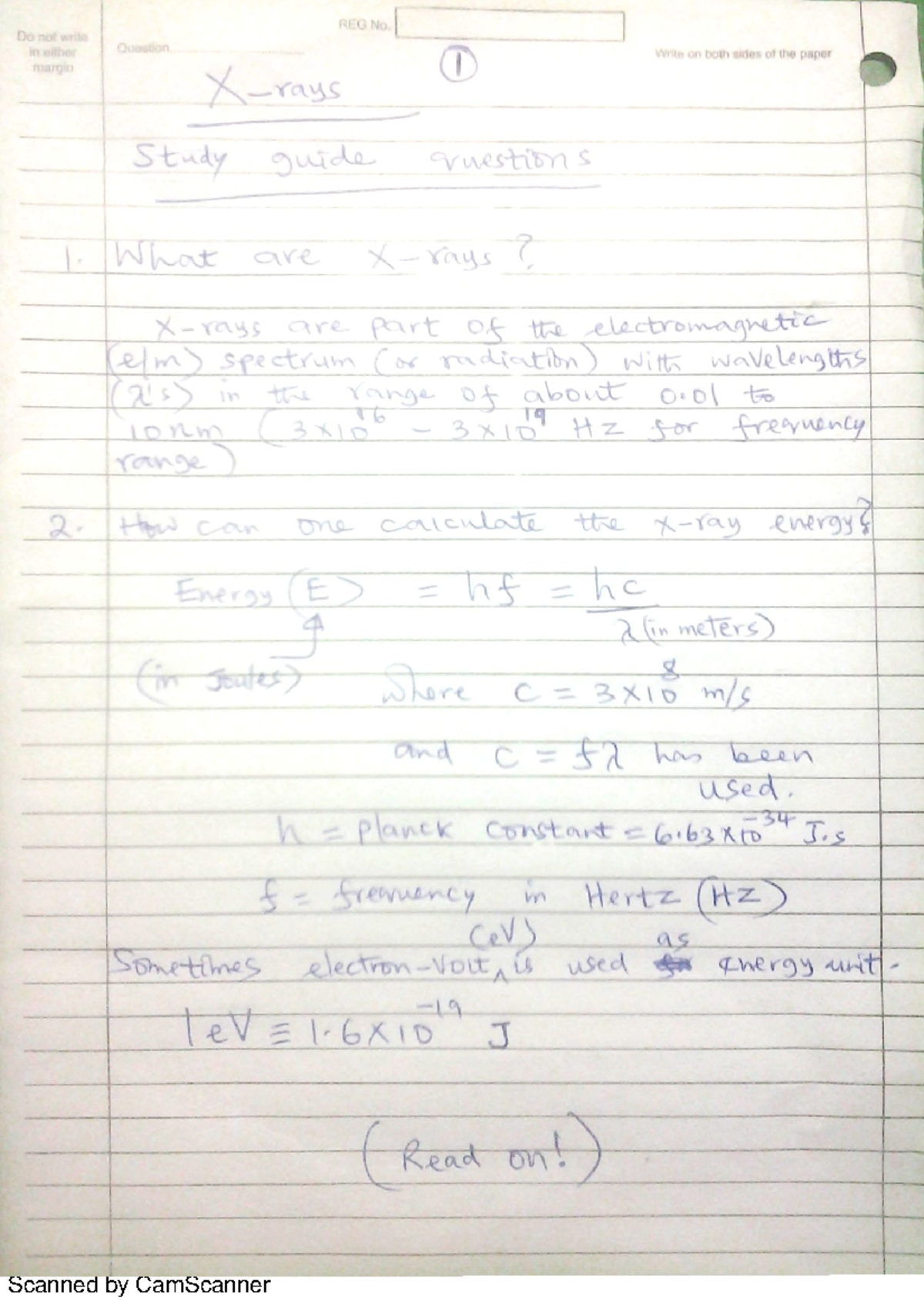 X-rays - Essential - Bsc. Physics - Studocu
