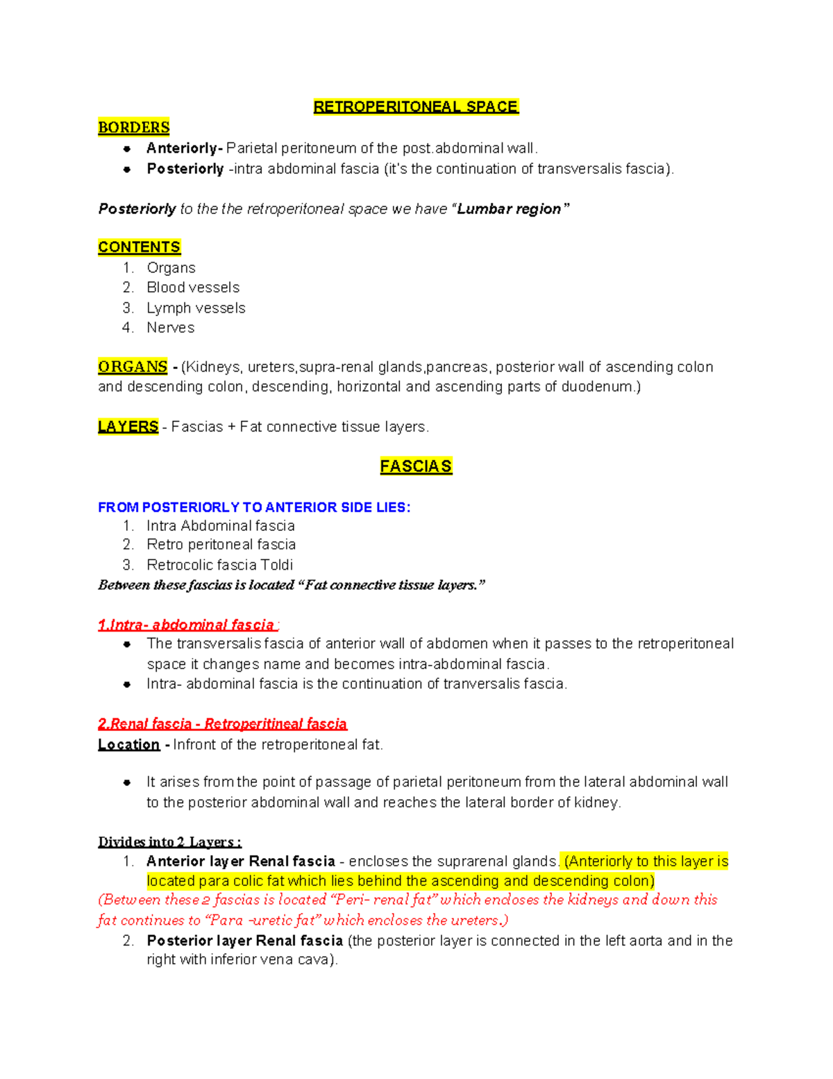 Retroperitoneal space (Updated) (297-306) - RETROPERITONEAL SPACE ...