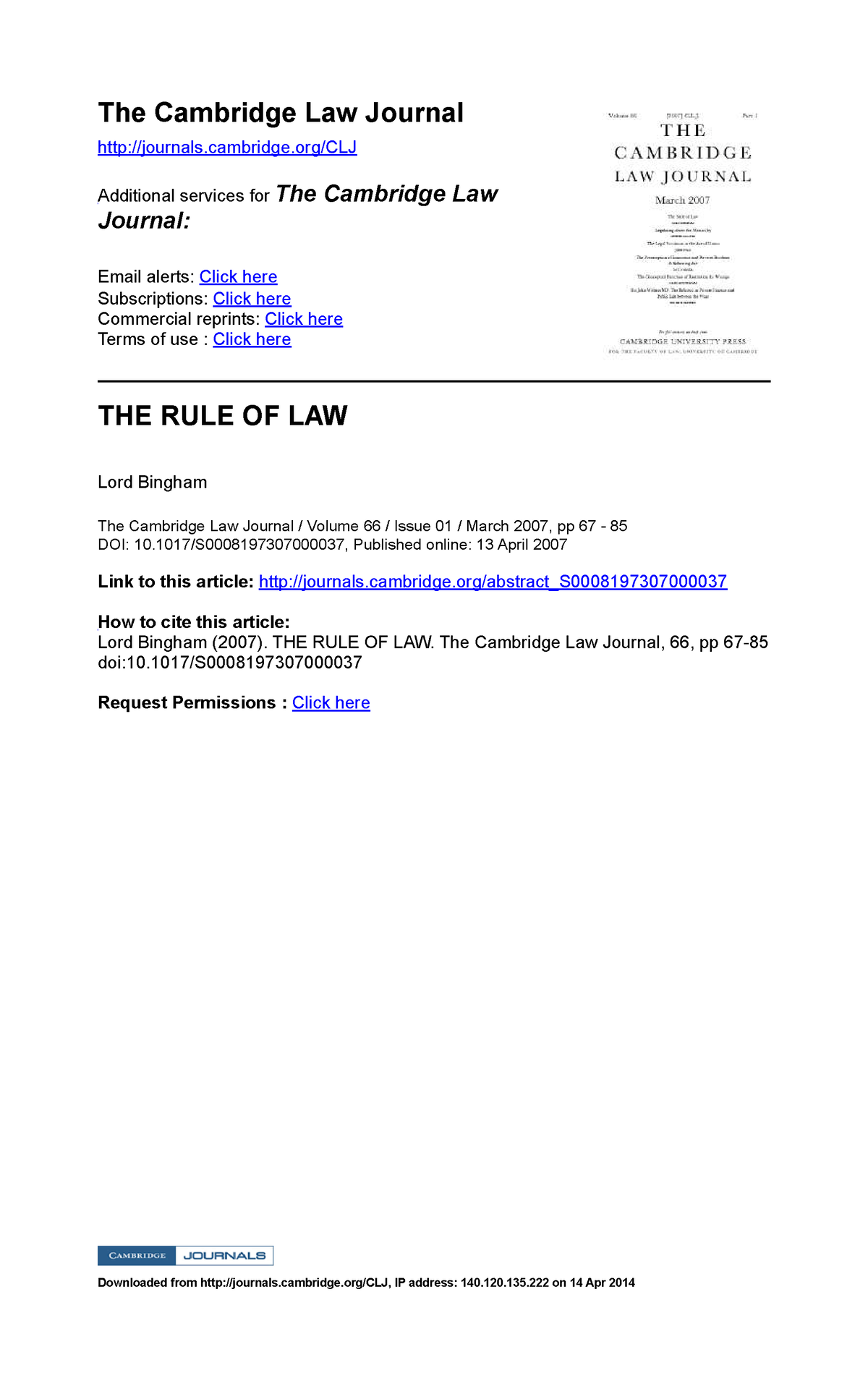 research papers on rule of law