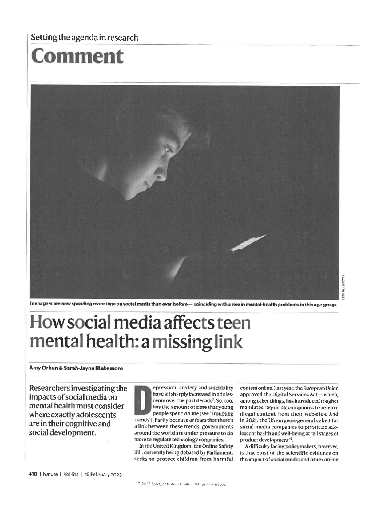 How social media affects teen mental health - Studocu