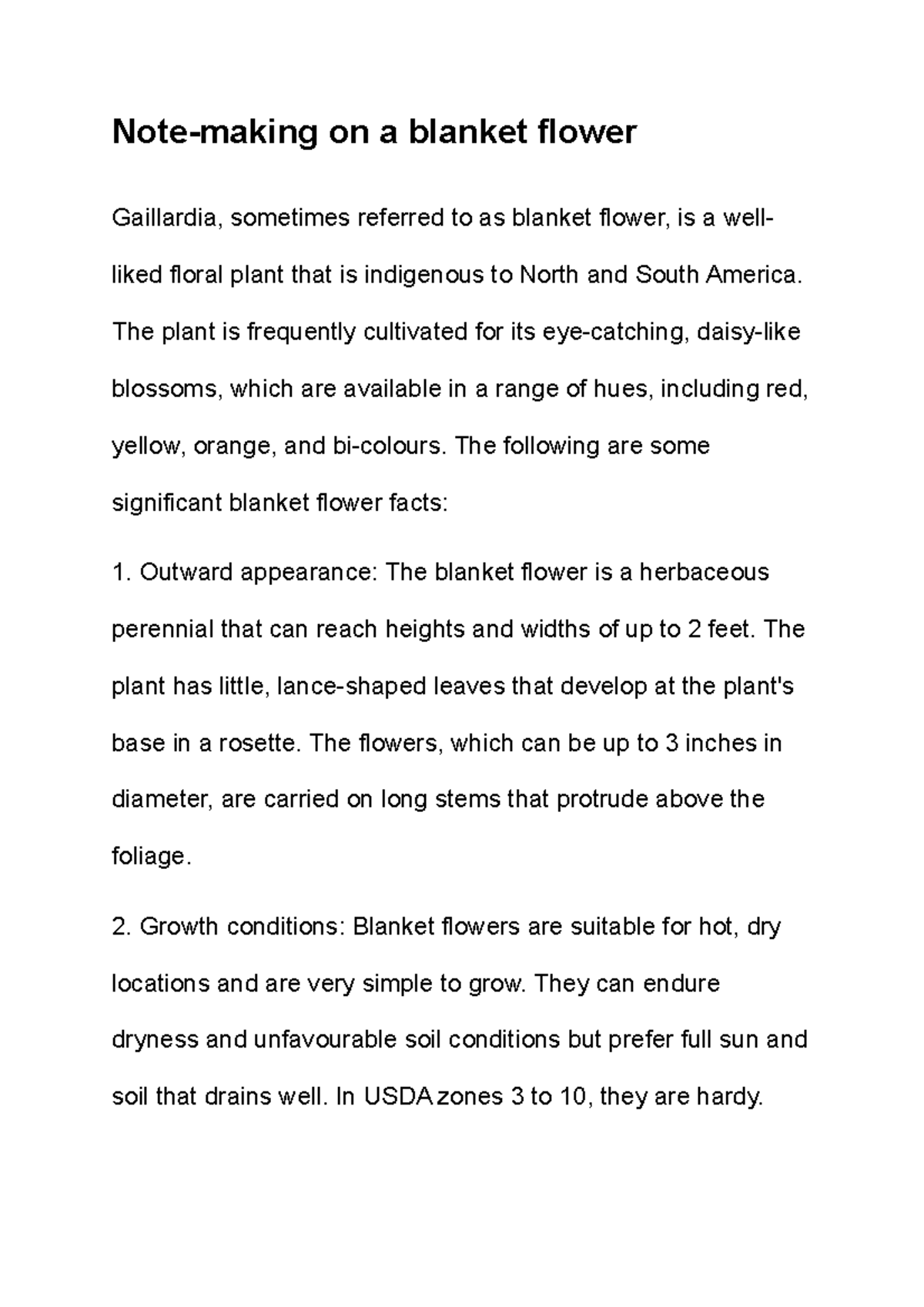 Note making on a blanket flower Notemaking on a blanket flower